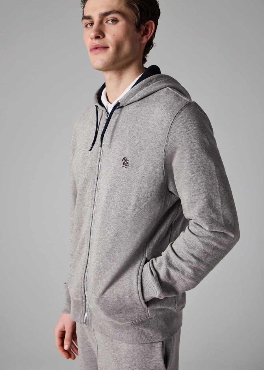 Paul Smith Paul Smith Design Grey Zip Zebra Logo Hoodie Sweatshirt Size US L / EU 52-54 / 3 - 3 Thumbnail