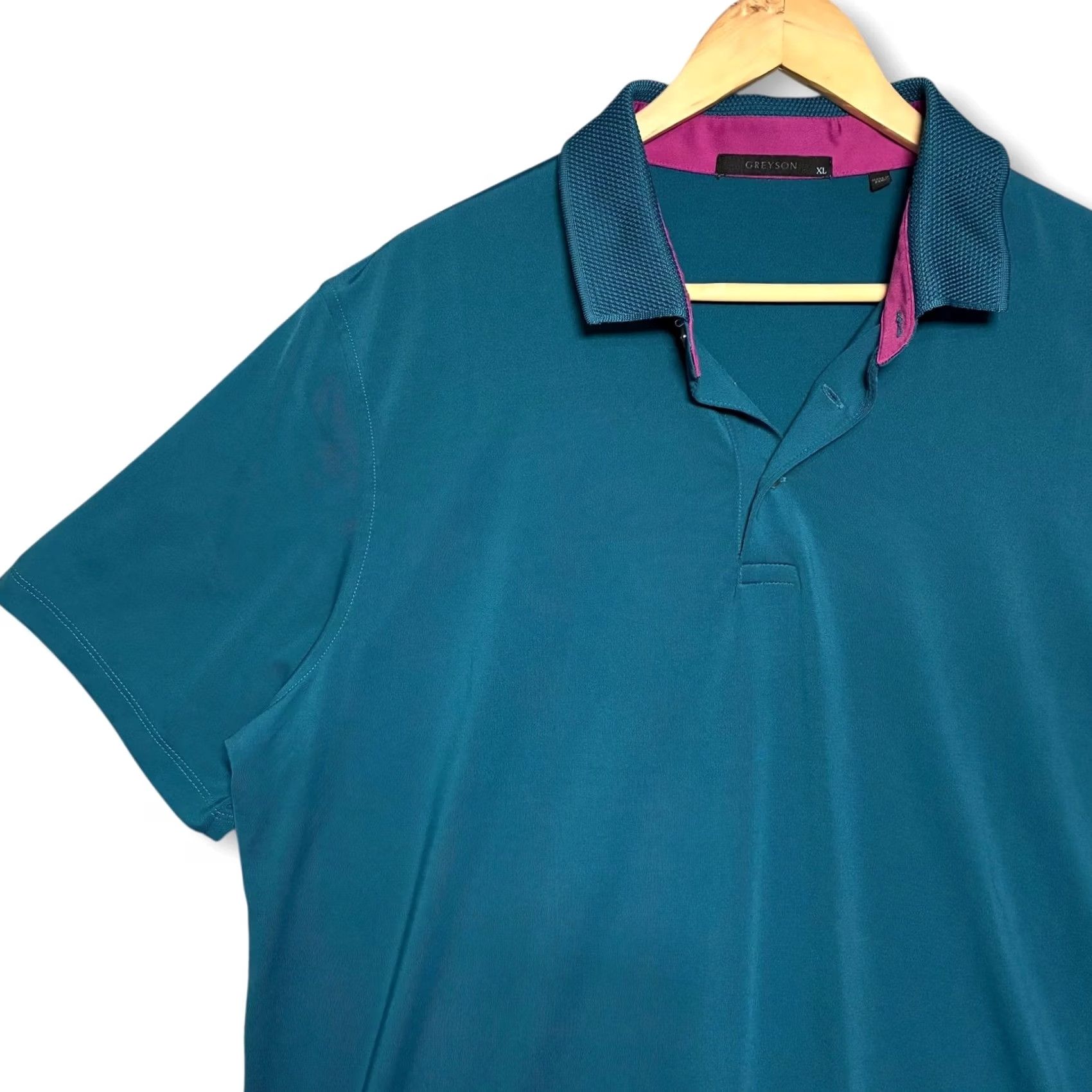 Vintage EUC GREYSON Teal Performance Polo Shirt Golf Athleisure Men's XL Size US XL / EU 56 / 4 - 2 Thumbnail
