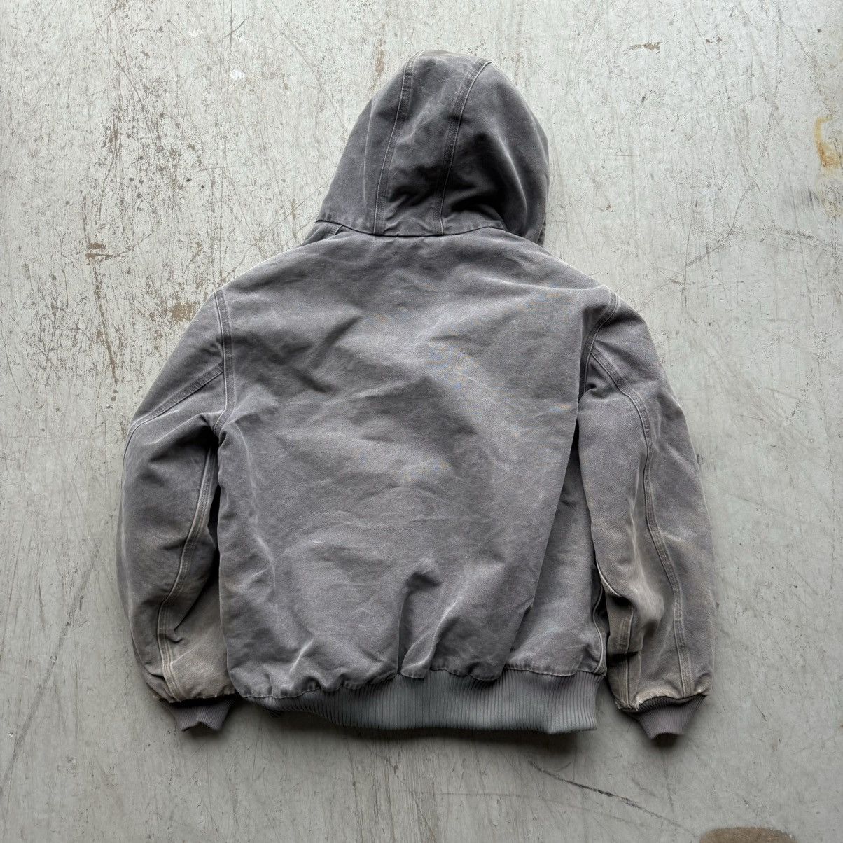 Carhartt × Vintage Carhartt 90’s Vintage J130 Jacket Gray Faded Hooded Size US XL / EU 56 / 4 - 5 Thumbnail