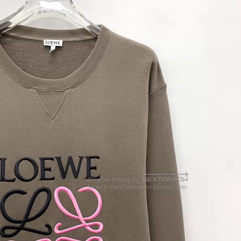 Loewe Loewe Caramel Logo Embroidered Cotton Crew Neck Long Sleev Size M / US 6-8 / IT 42-44 - 3 Thumbnail