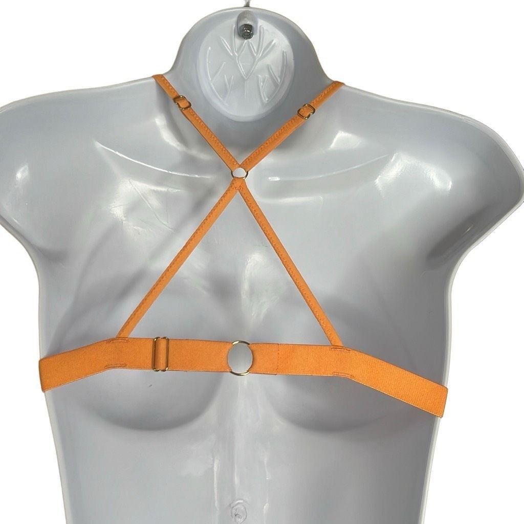 Skin Skin Womens Small Odelyn Triangle Bra Spritz Orange Criss Cr Size ONE SIZE - 3 Thumbnail