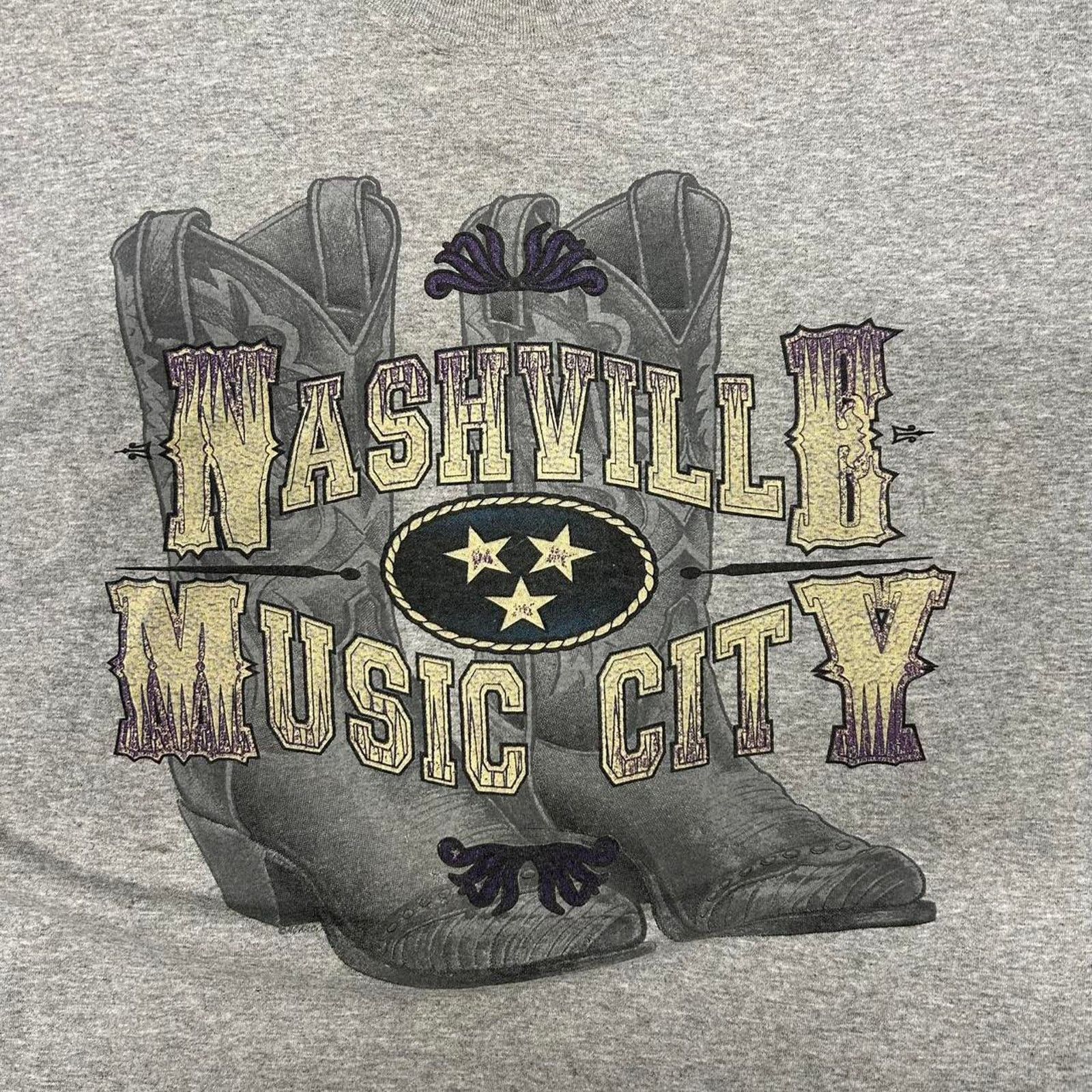 Other VTG 90s Grey and burgundy Nashville Music City tee Size XL / US 12-14 / IT 48-50 - 2 Thumbnail