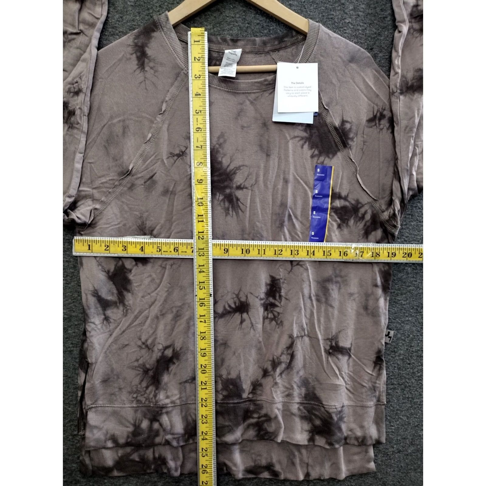 Vintage JoyLab Women's Pullover Sweatshirt Shirt Raglan Long Sleeve Iron Overdye Heathered Crew Neck Easy Care Thumb Holes XS S? Size S / US 4 / IT 40 - 4 Thumbnail
