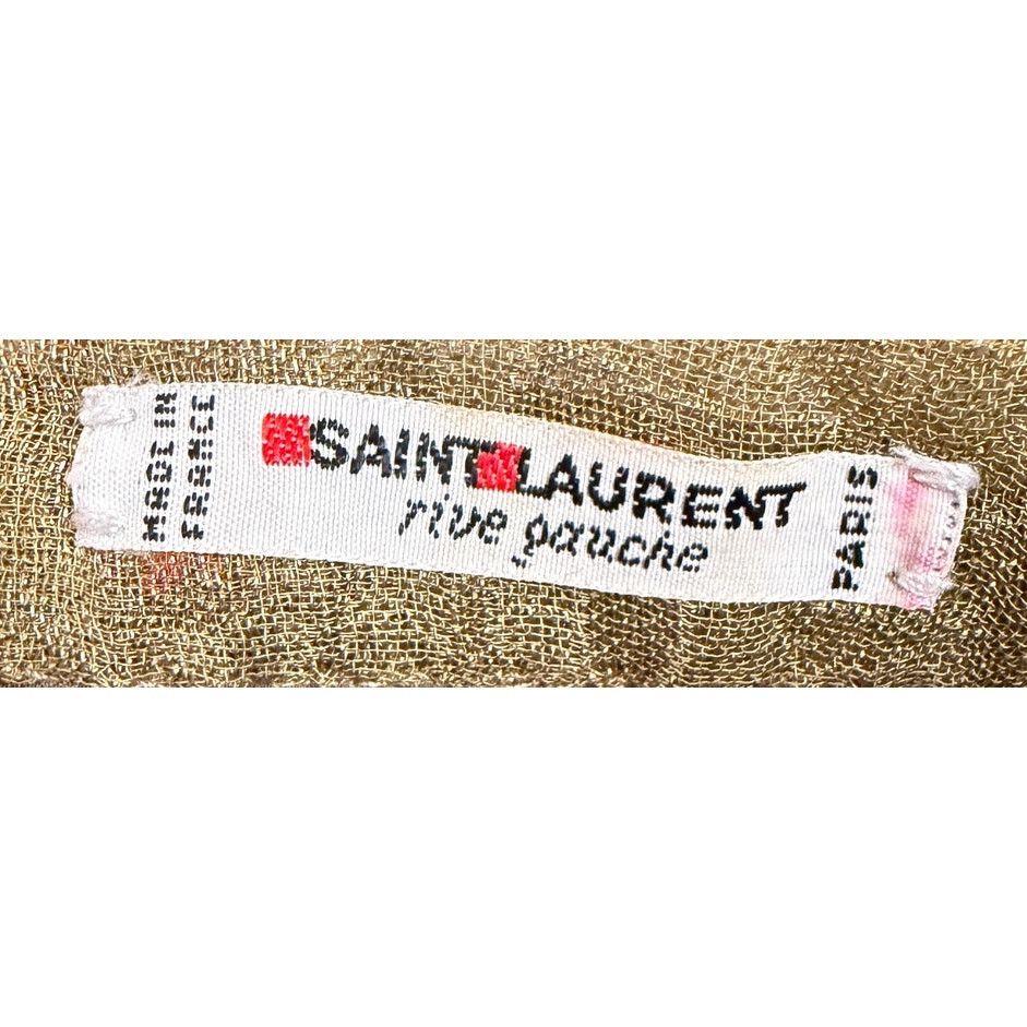Yves Saint Laurent Vintage Saint Laurent Rive Gauche Green Shimmery Skirt Size 25" / US 0 / IT 36 - 3 Thumbnail