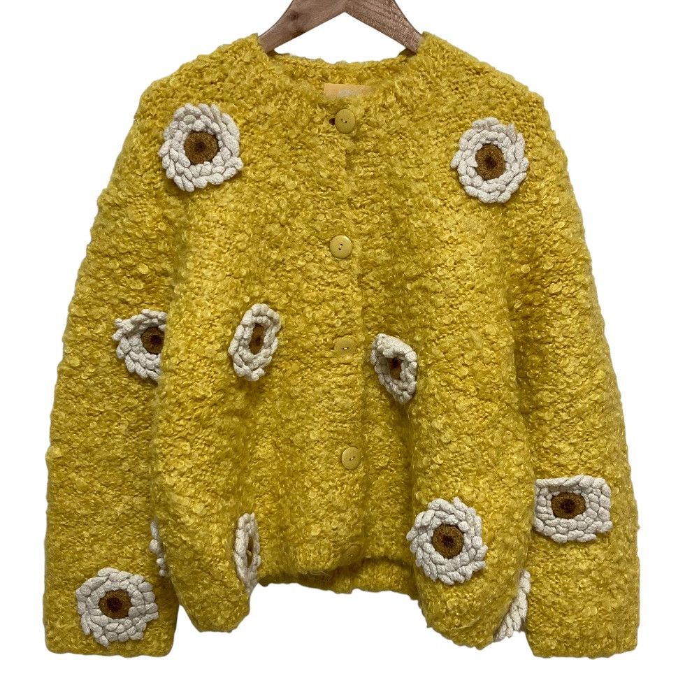 Other Other PINK HOUSE Flower Motif Wool Knit Cardigan Jacket Textile Tops DUTY FREE for USA Size ONE SIZE - 1 Thumbnail