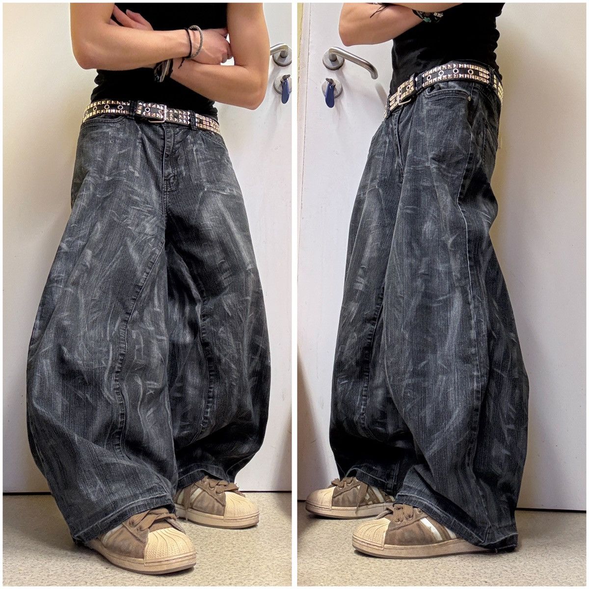 Japanese Brand × Vintage 💥rare wax handmade Pants 🤍 Size US 35 - 1 Thumbnail
