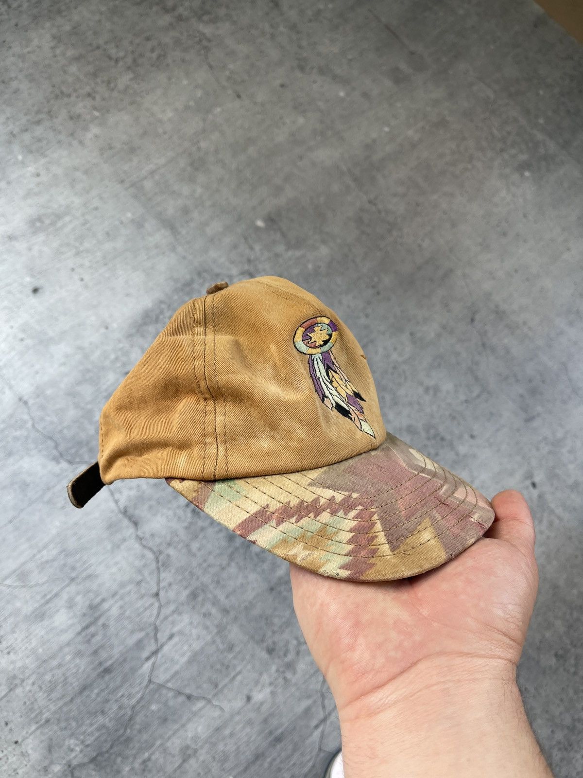 Japanese Brand × Vintage Vintage Hippie Kapital Destroyed cap Y2K drill Size ONE SIZE - 3 Thumbnail