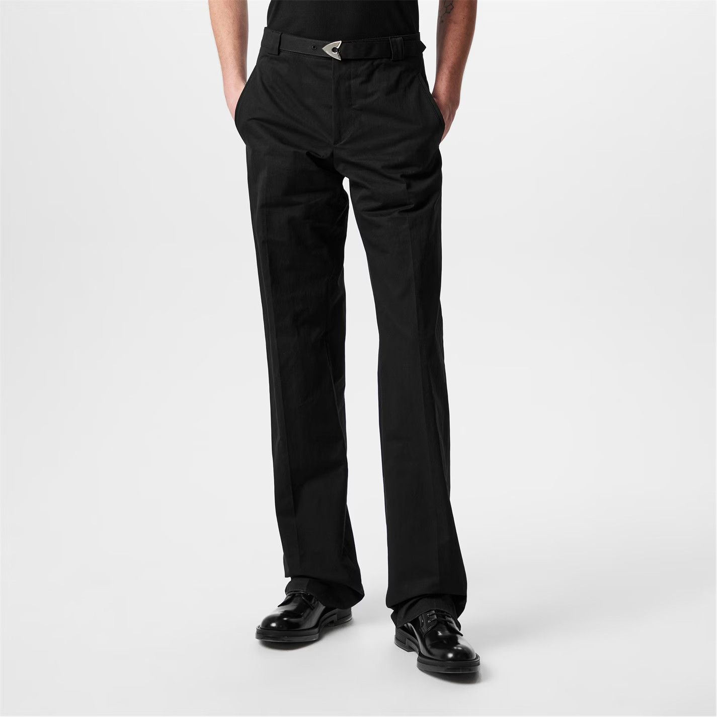 Alexander McQueen o1g2r1mq0326 Buckle Tapered Trousers in Black Size US 36 / EU 52 - 2 Thumbnail