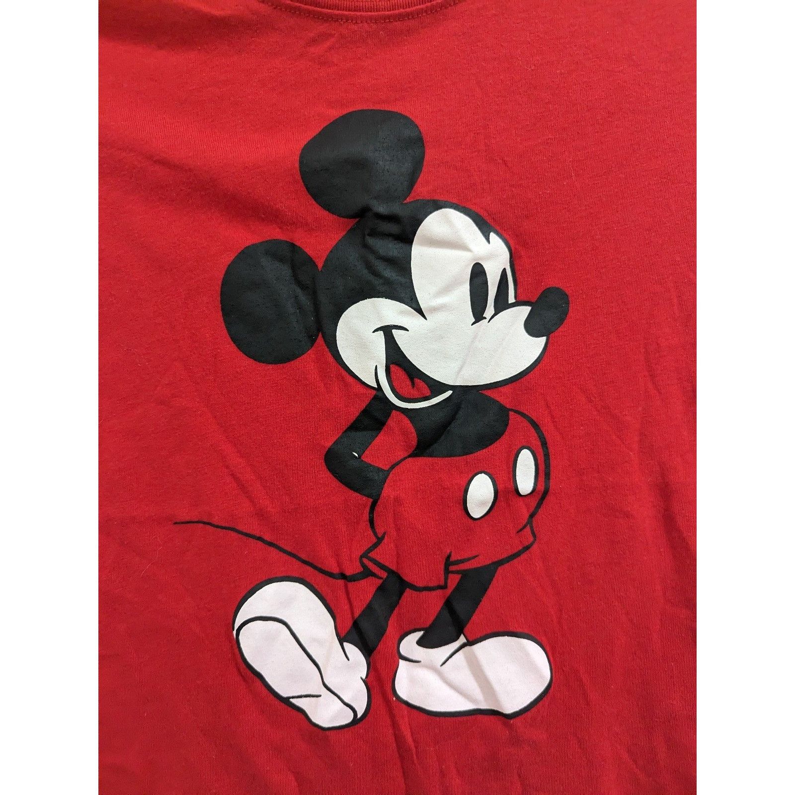 Disney Disney Mickey Mouse Red T-Shirt Womens Junior Small Short Sl Size S / US 4 / IT 40 - 3 Thumbnail