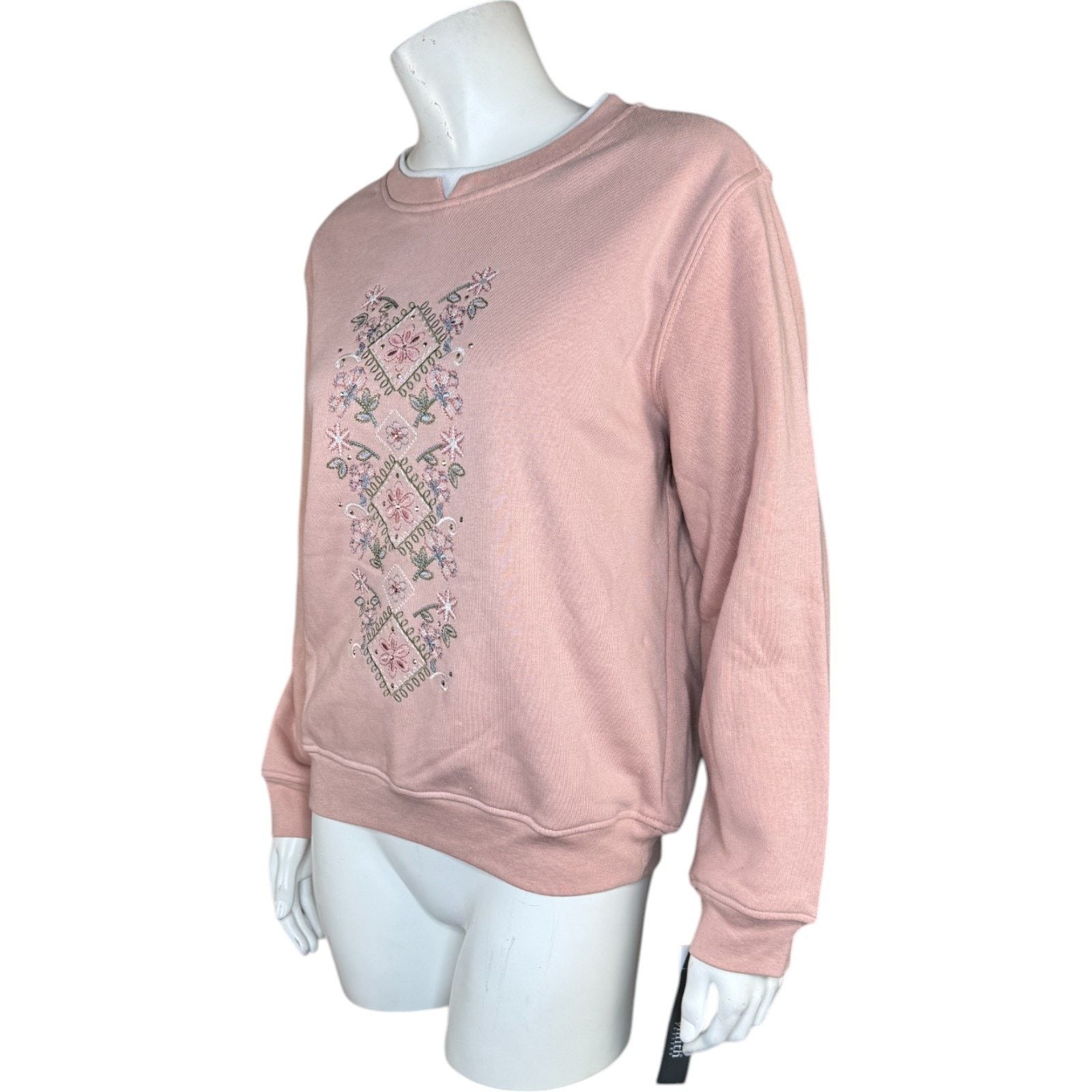 Other Hasting & Smith Rosemist Sweatshirt Embroidered Pullover Size M / US 6-8 / IT 42-44 - 7 Thumbnail