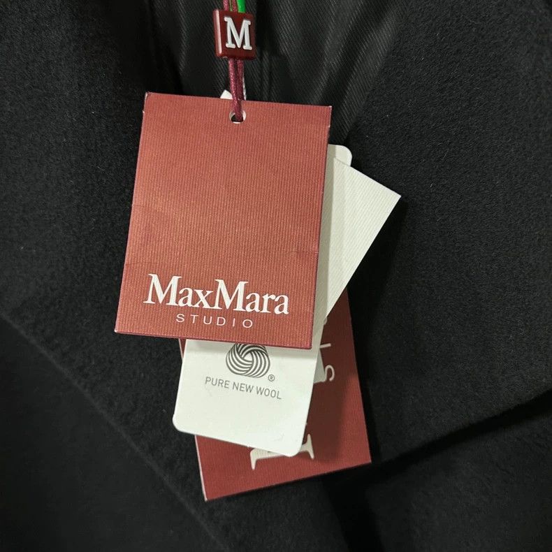 Max Mara Max Mara Black wool single-breasted coat Size S / US 4 / IT 40 - 4 Thumbnail