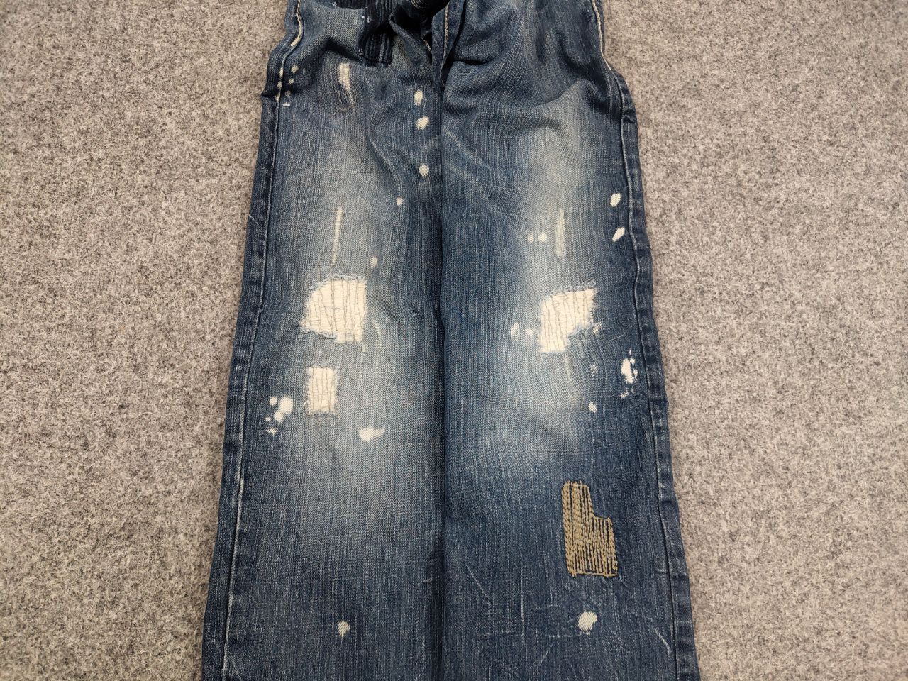 Japanese Brand VTG Y2K Japan Kick Distressed Faded Stretch Thunder Jeans Size US 34 / EU 50 - 5 Thumbnail