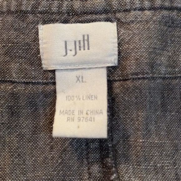 J. Jill J. Jill XL Women's Linen Jacket Black Long Sleeve Button Fro Size XL / US 12-14 / IT 48-50 - 7 Thumbnail