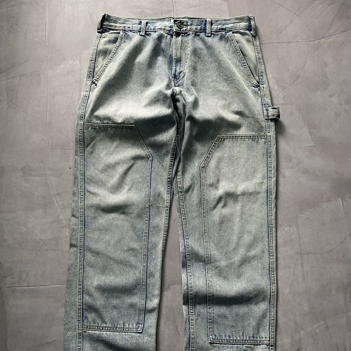 Beauty Beast × Japanese Brand × Jean Double Knee Carpenter Vintage Wash Jeans Pants Y2K Size US 33 - 3 Thumbnail