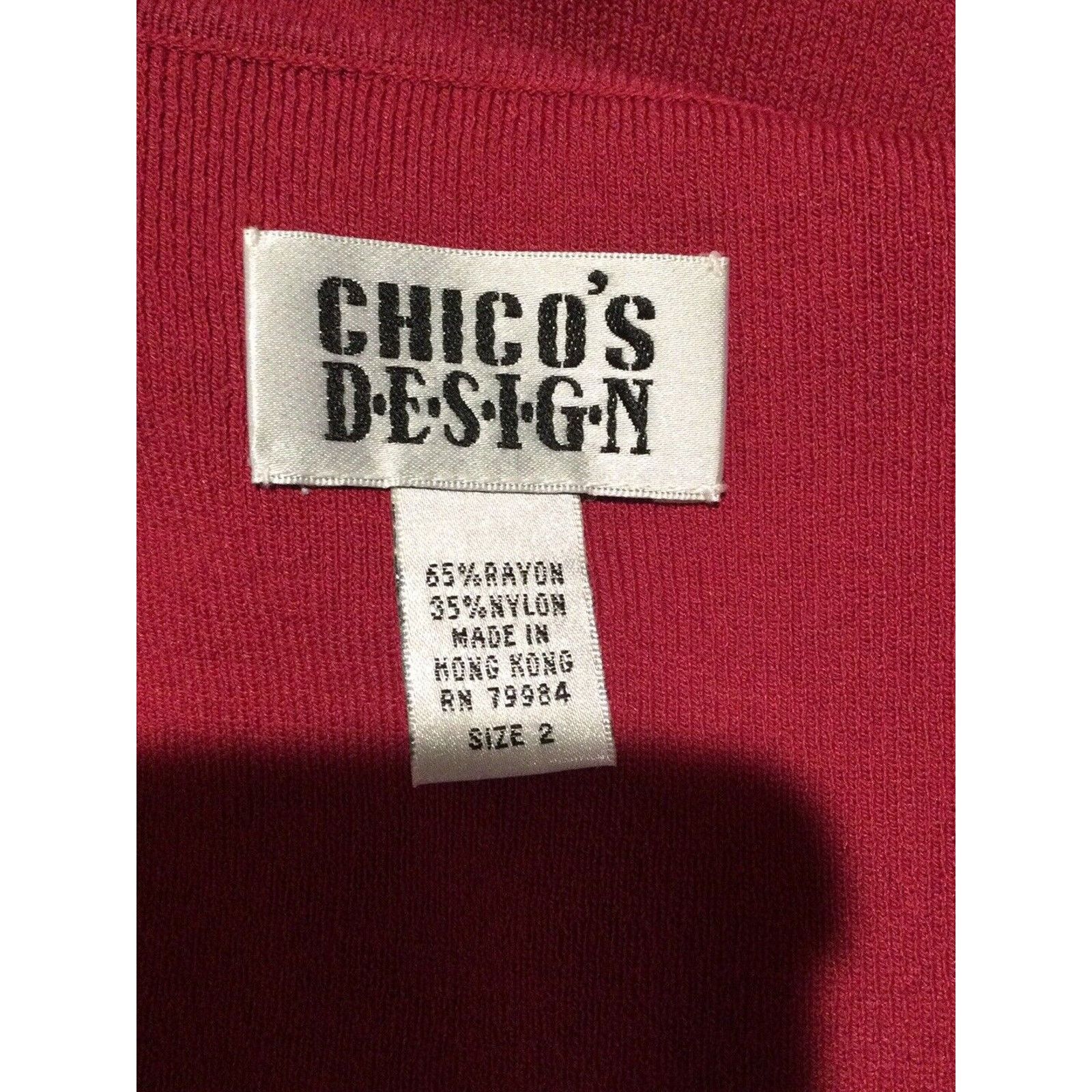 Chicos Chico's Design Red Rayon/Nylon Sleeveless Tank Top 2/L/12 Size L / US 10 / IT 46 - 7 Thumbnail
