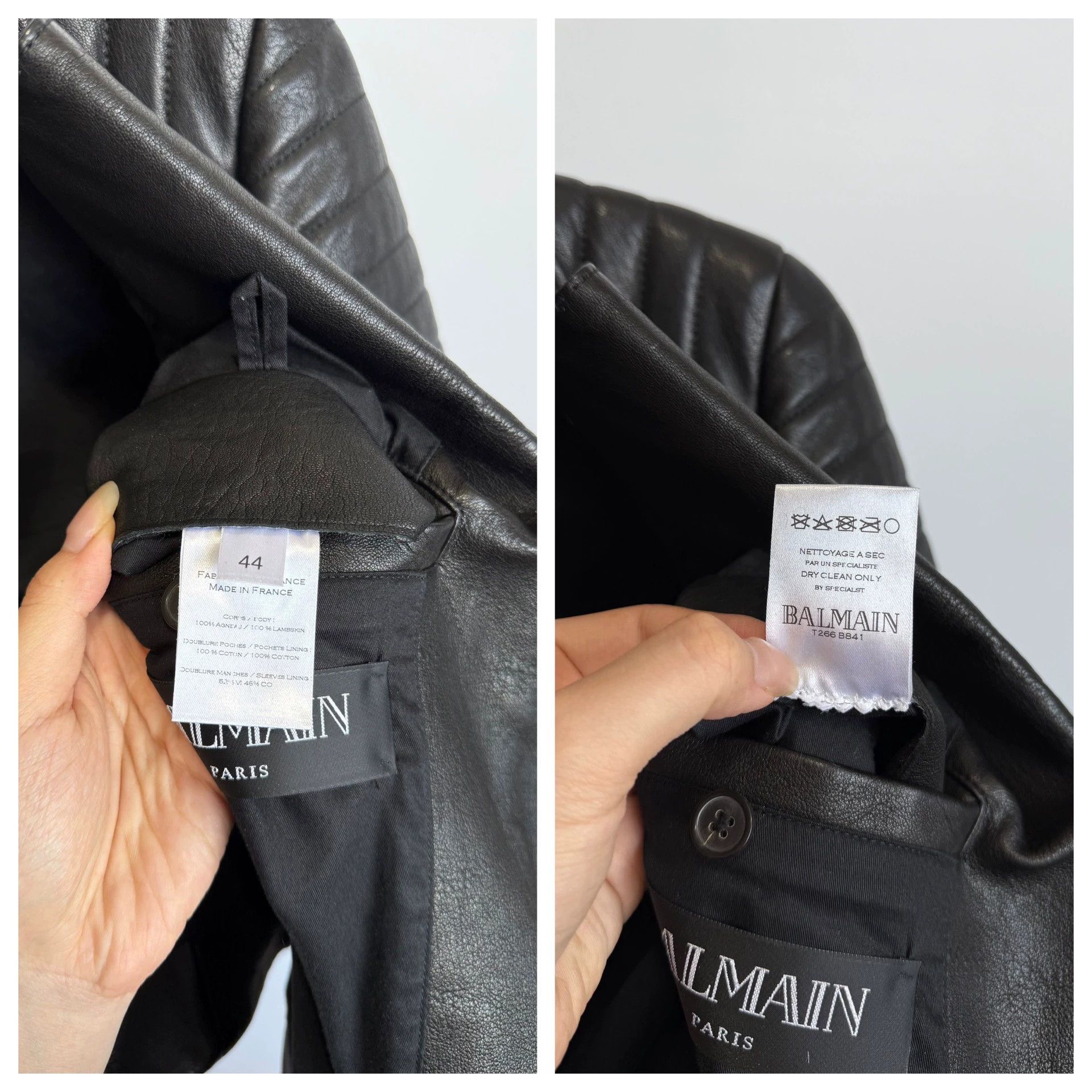 Balmain Balmain Double Zip Biker Jacket White Tag 44 Size US S / EU 44-46 / 1 - 9 Thumbnail