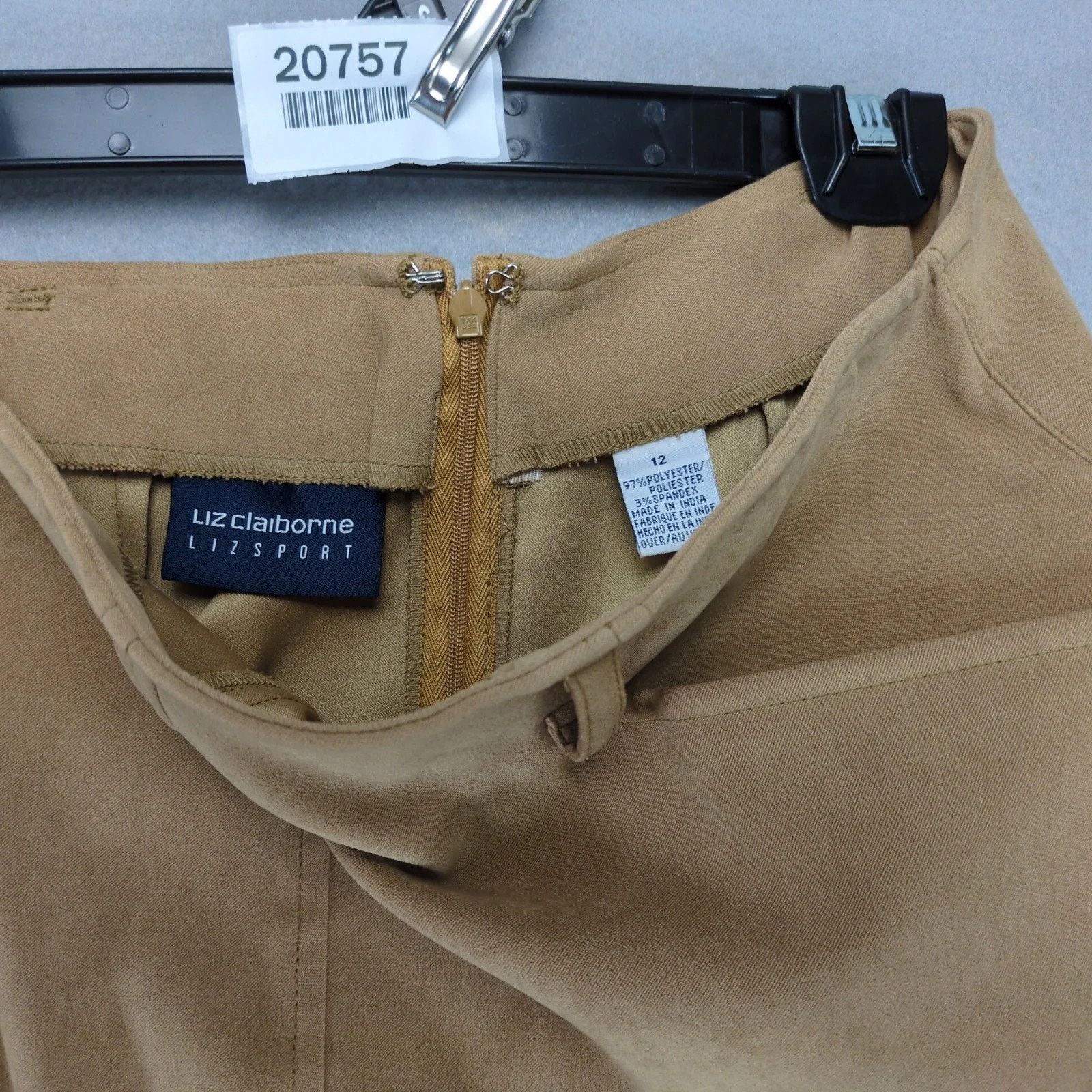Liz Claiborne Liz Claiborne Sport Tan Faux Suede Pencil Midi Skirt Sz 12 Size 34" / US 12 / IT 48 - 10 Thumbnail