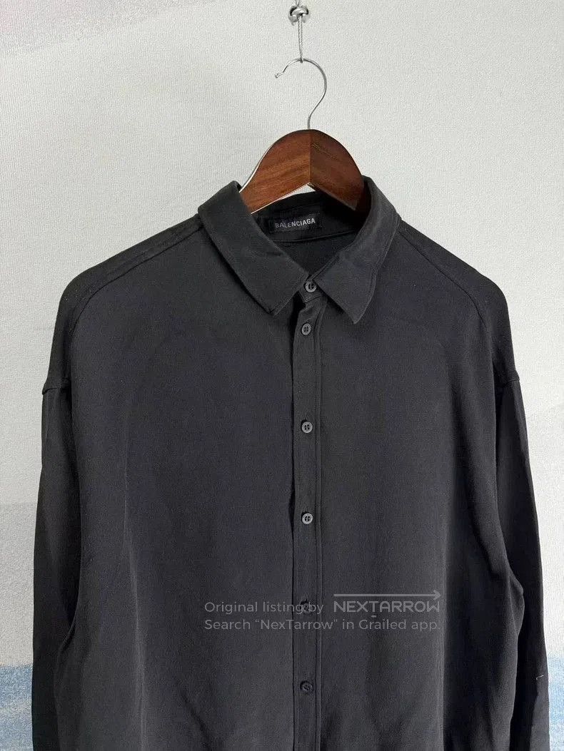 Balenciaga Balenciaga Black Crystal Letter Shirt. Size US XS / EU 42 / 0 - 2 Thumbnail