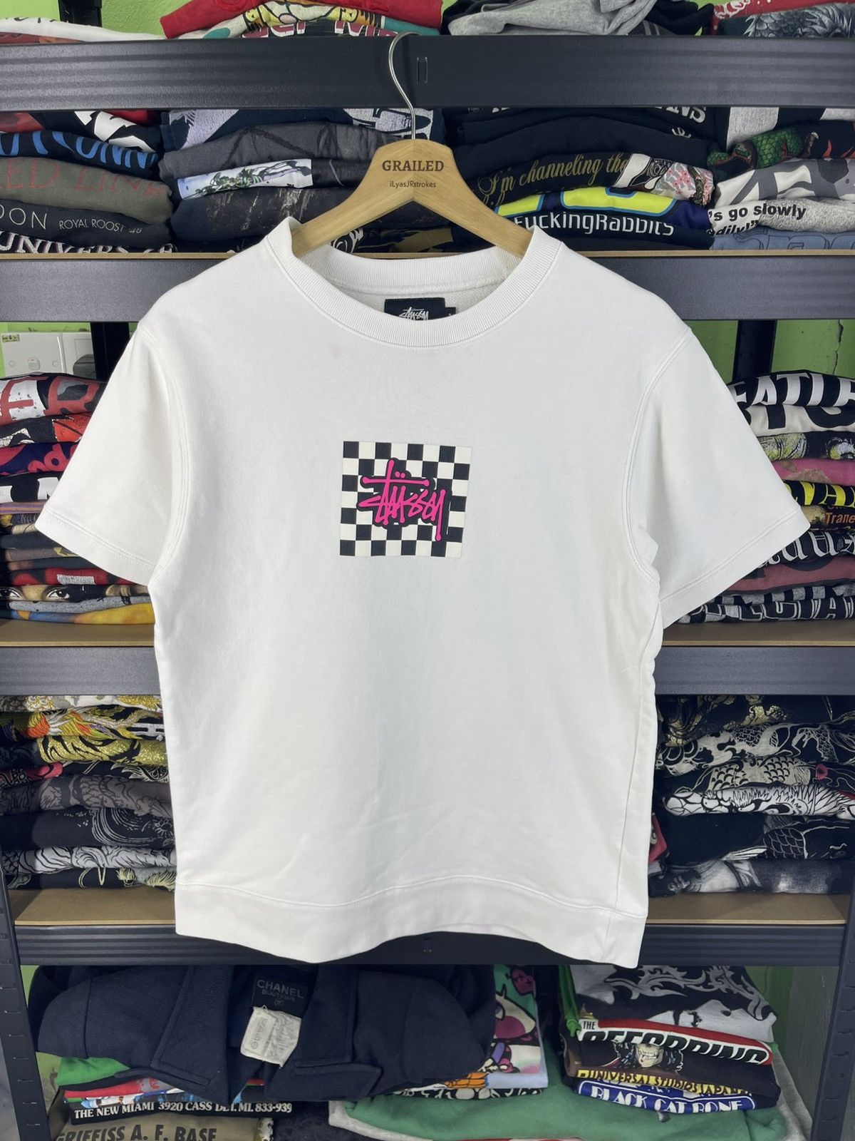 Stussy Vintage Stussy Cherkers Sweatshirt Short Tee Size US S / EU 44-46 / 1 - 1 Thumbnail