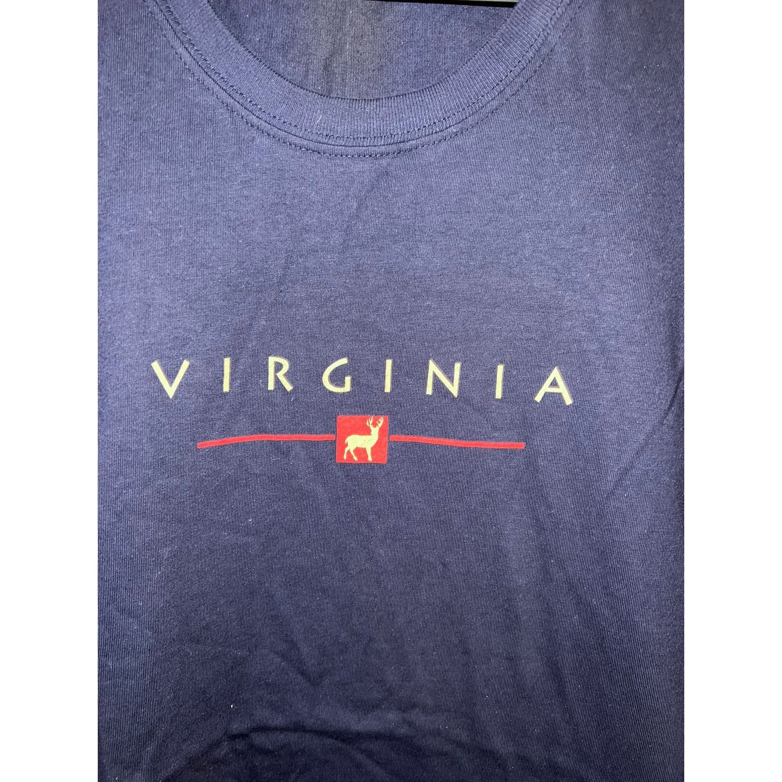 Jerzees Vintage Virginia Blue Shirt Buck Deer Tee VTG 1990s XL 90s Size US XL / EU 56 / 4 - 2 Thumbnail