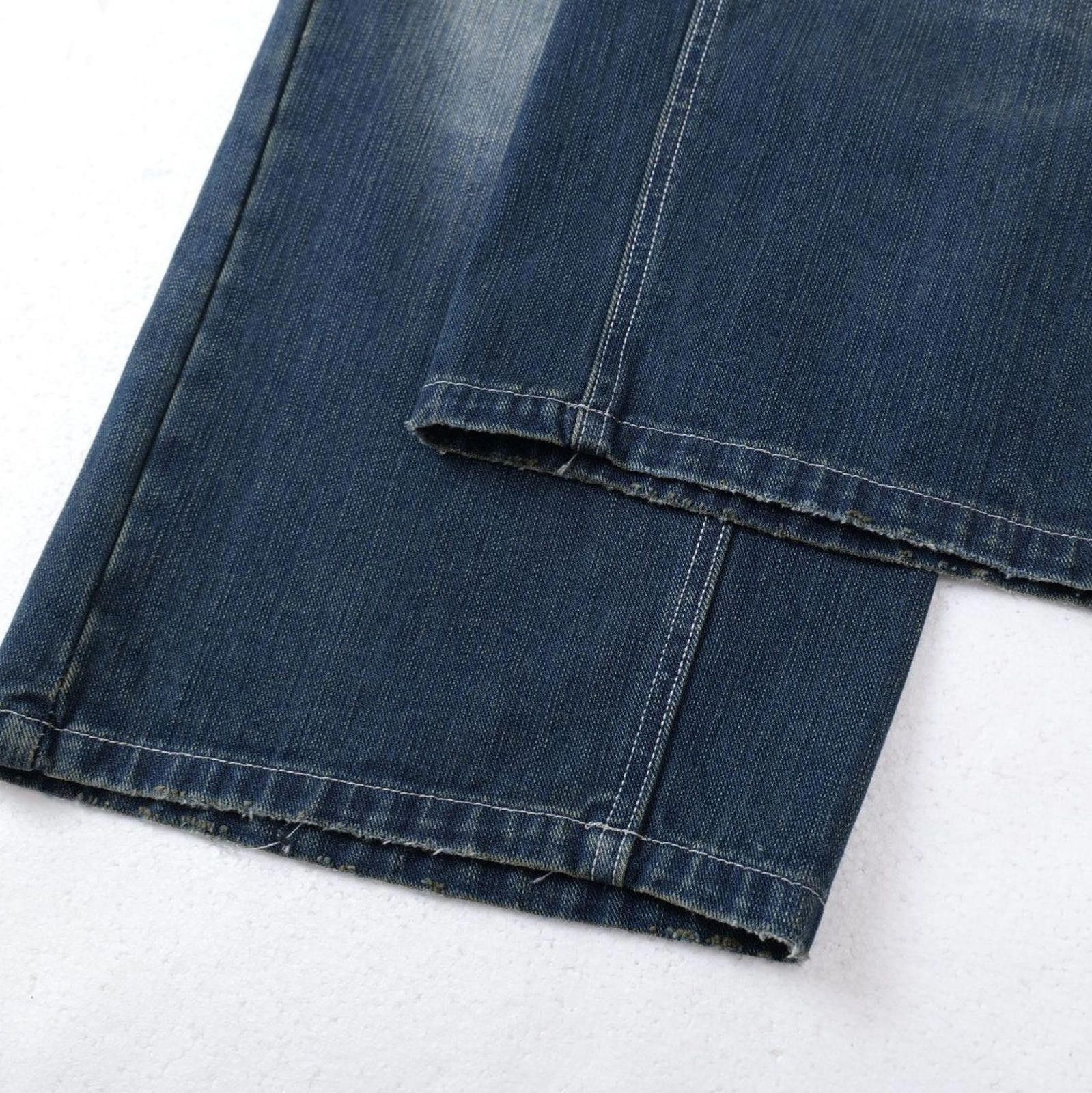 Japanese Brand Two-Tone Baggy Wide Leg Jeans, High Waist Denim Pants Size US 30 / EU 46 - 10 Thumbnail
