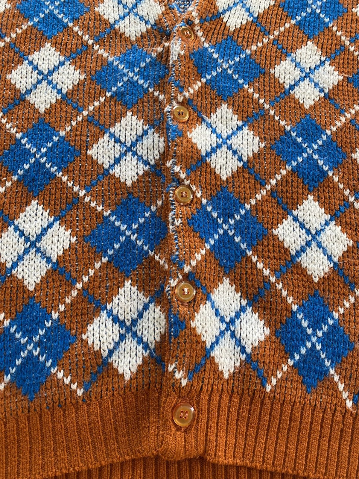 Retrofit Vintage 50’s/60’s Jacquard Knitting Mills Argyle Cardigan Size US XS / EU 42 / 0 - 4 Thumbnail