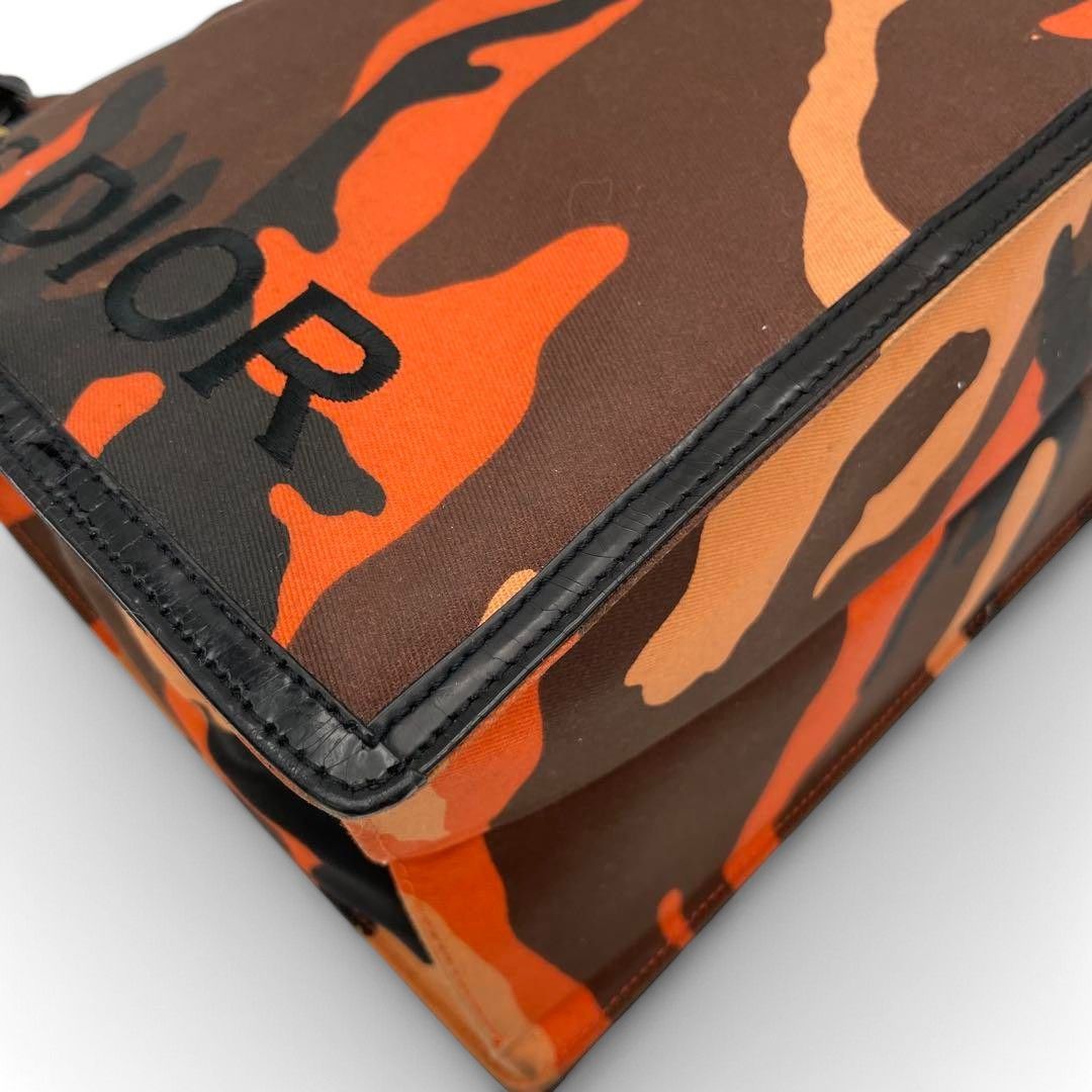 Dior Dior - Miss Tote Handbag Camo Orange Black Vintage Trotter Size ONE SIZE - 10 Thumbnail