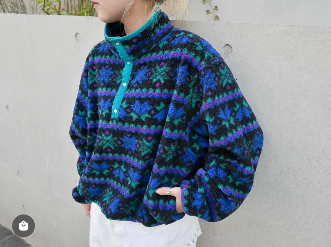 L.L. Bean vintage L.L.Bean patterned fleece pullover Size US S / EU 44-46 / 1 - 1 Thumbnail