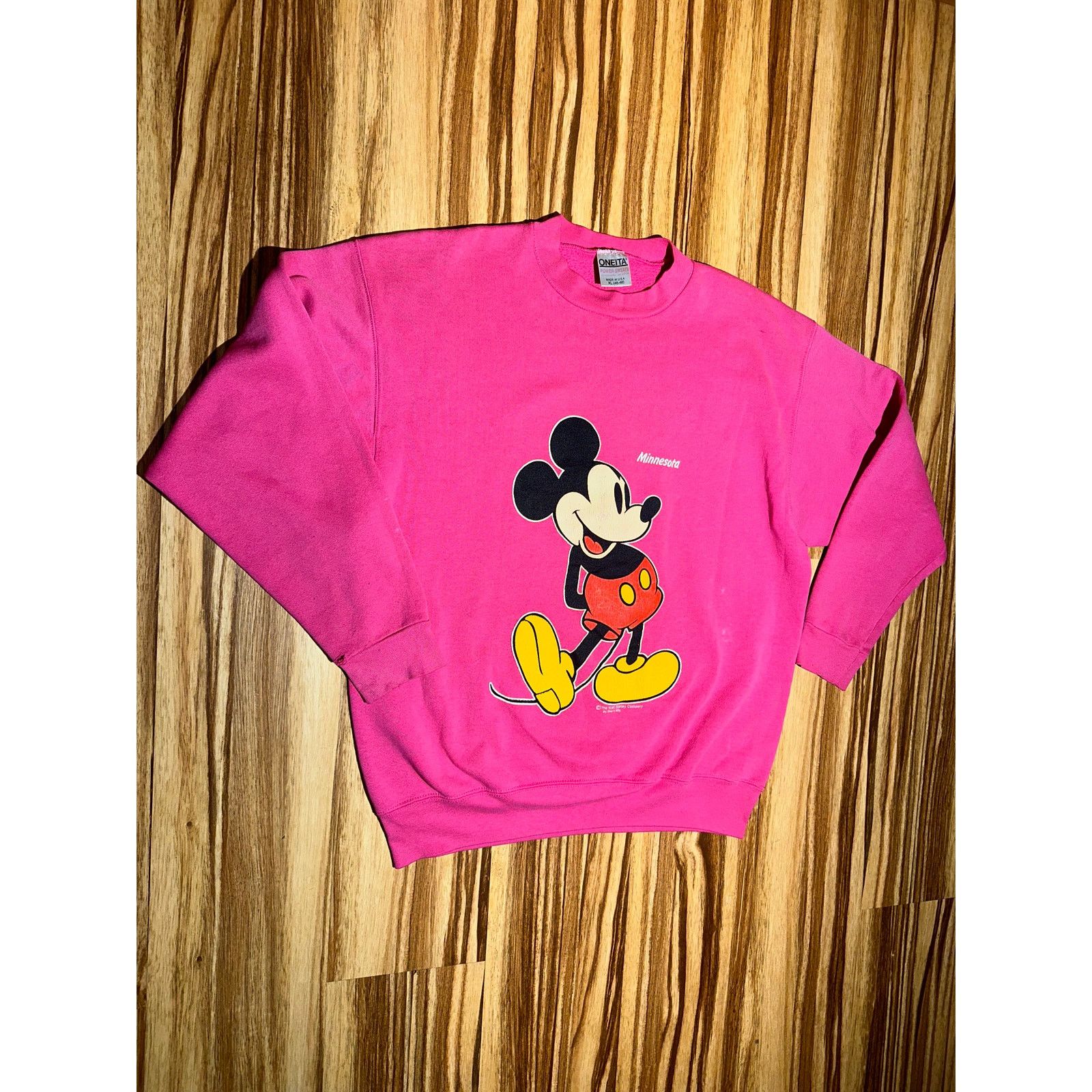 Disney Mickey Mouse Minnesota Pink Crewneck Size Large Size XL / US 12-14 / IT 48-50 - 2 Thumbnail