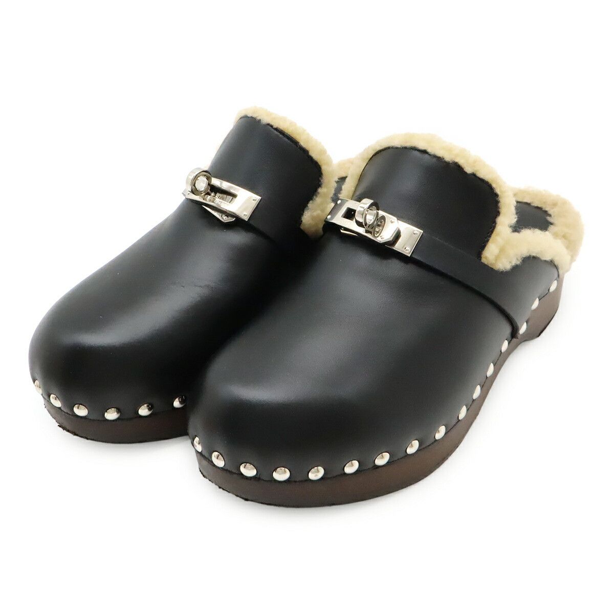 Hermes Hermes Hermes Carlotta Kelly Belt Leather Mule Leather Shoes DUTY FREE for USA Size ONE SIZE - 1 Thumbnail