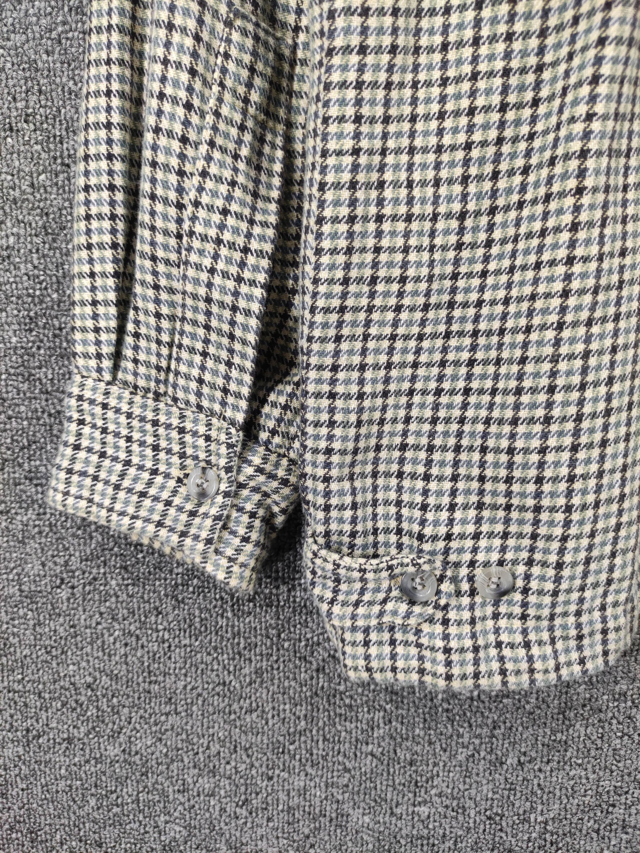 Japanese Brand Vintage Point Zero Houndstooth Shirt Zipper Long Sleeve Size US L / EU 52-54 / 3 - 8 Thumbnail