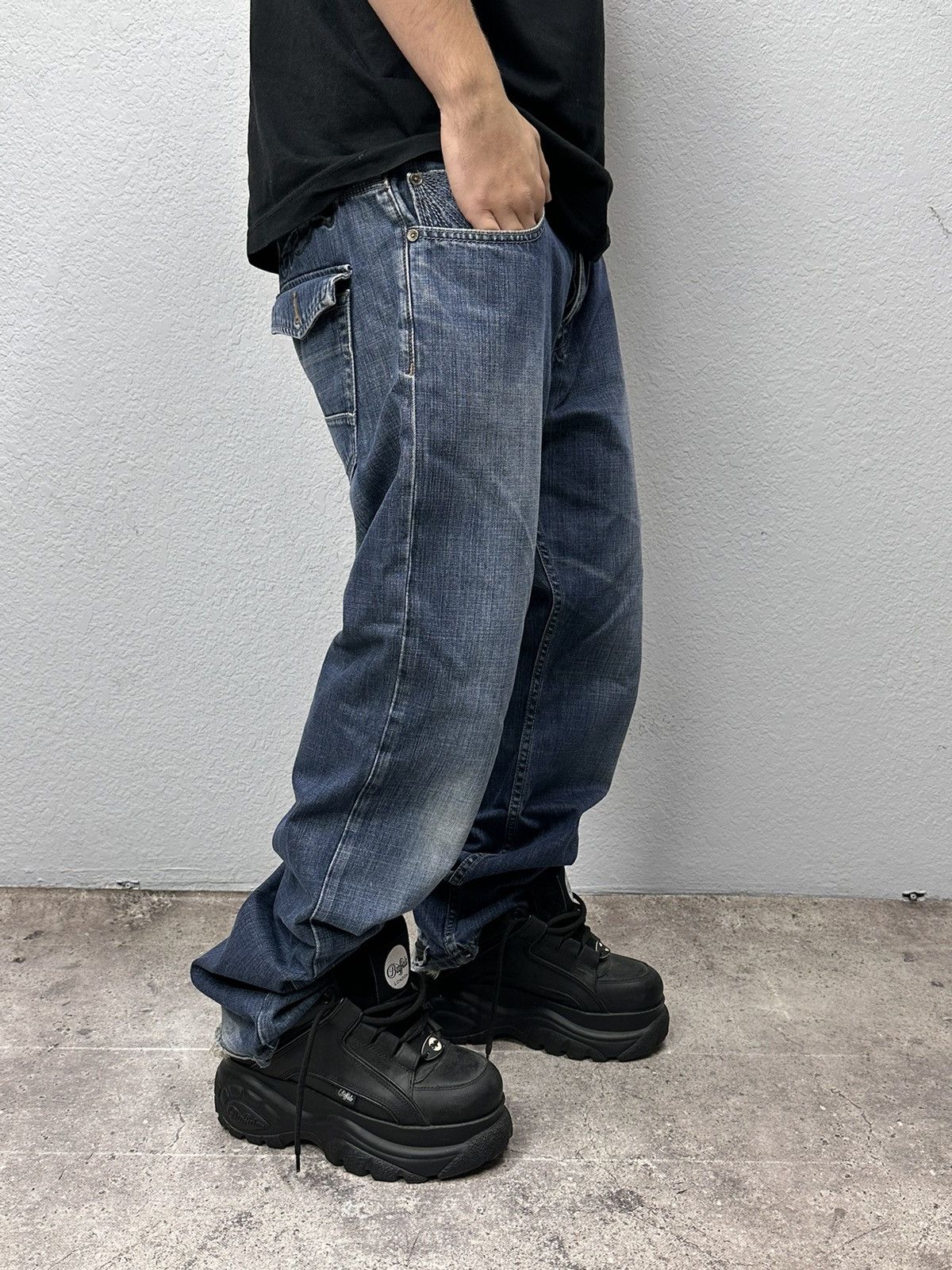 Billabong Wow😻VINTAGE CARGO MULTI-POCKET STREETWEAR FUBU DENIM EVISU Size US 34 / EU 50 - 15 Thumbnail