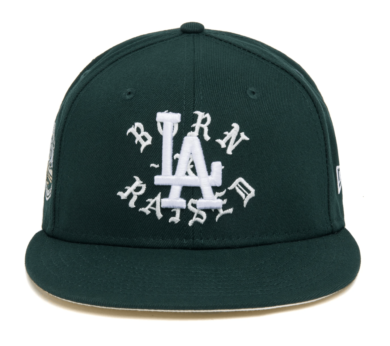 New Era (8) BORN X RAISED + DODGERS 50TH ANNIVERSARY PATCH HAT