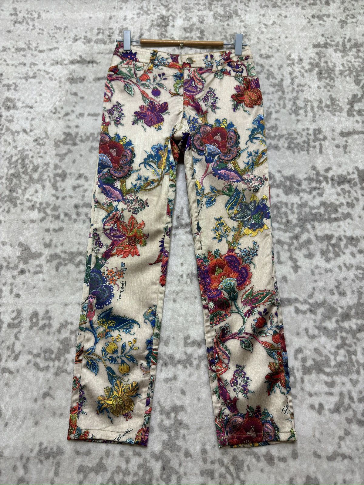 Just Cavalli Just Cavalli 2000s Abstract Floral Print Archive Pants Size US 26 / EU 42 - 1 Thumbnail