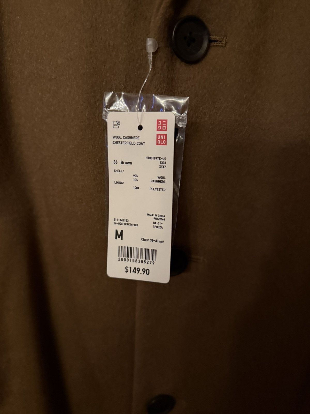 Uniqlo Uniqlo Wool Cashmere Chesterfield Coat Size US M / EU 48-50 / 2 - 3 Thumbnail