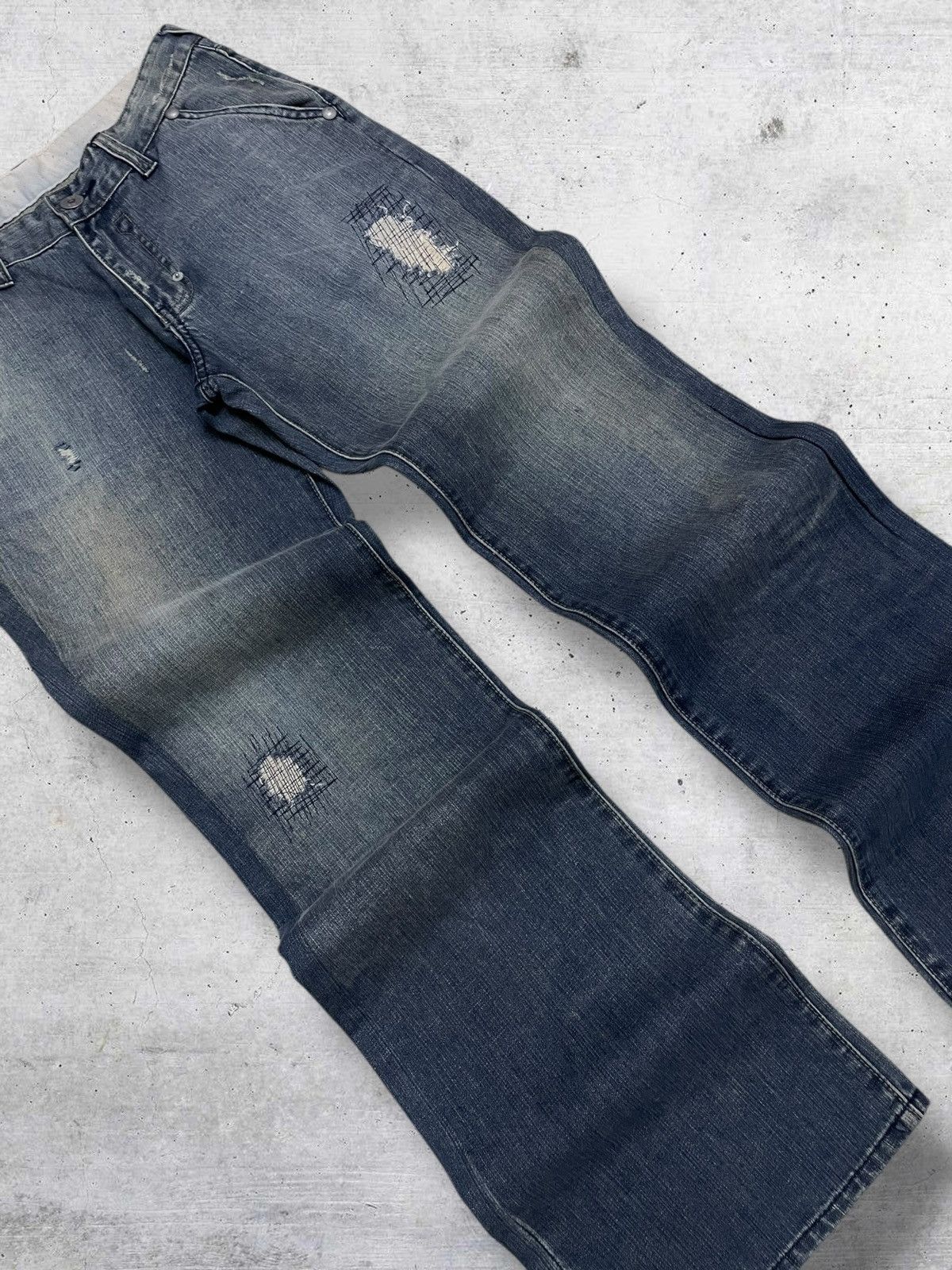 Hysteric Glamour RUSH HOUR 90S JAPAN DESIGNER DISTRESSED FLARED ICONIC DENIM Size US 32 / EU 48 - 5 Thumbnail