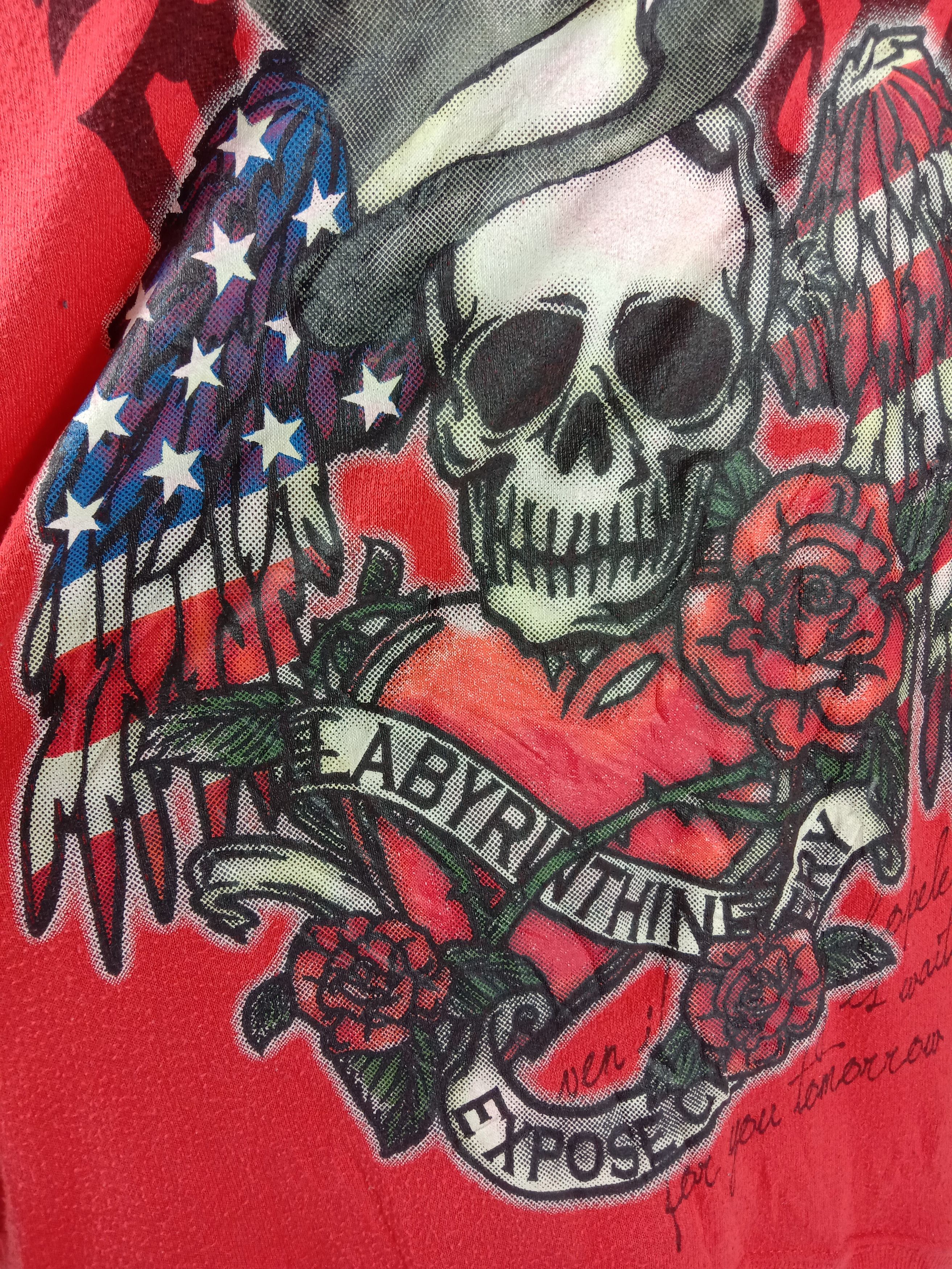 Vintage Vintage American Punk Skull Galyge Hoodie Sweatshirt Size US L / EU 52-54 / 3 - 8 Thumbnail