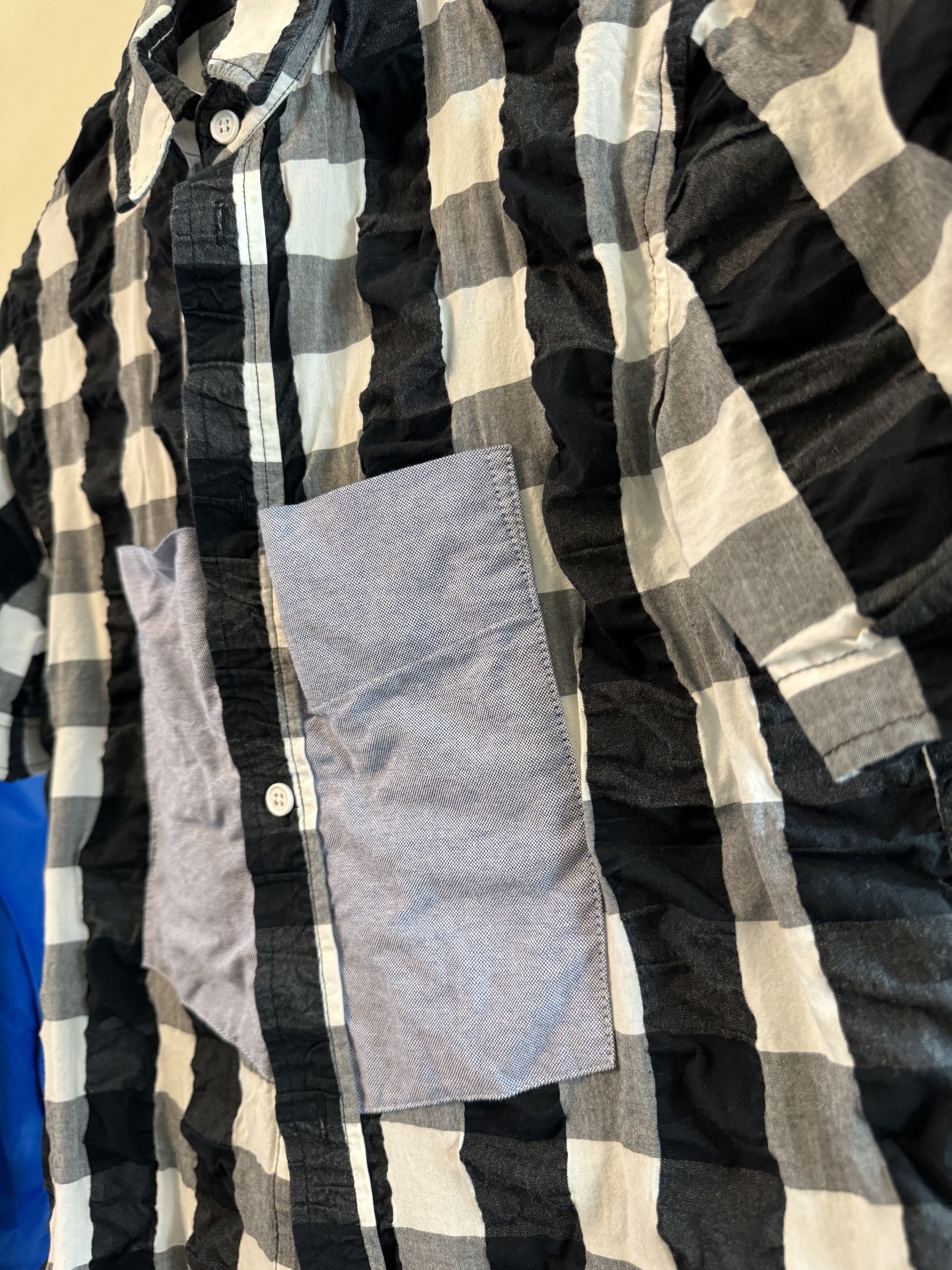 Band Of Outsiders Band of Outsider Wrinkled Checkered Short Sleeve Shirt Size US S / EU 44-46 / 1 - 2 Thumbnail