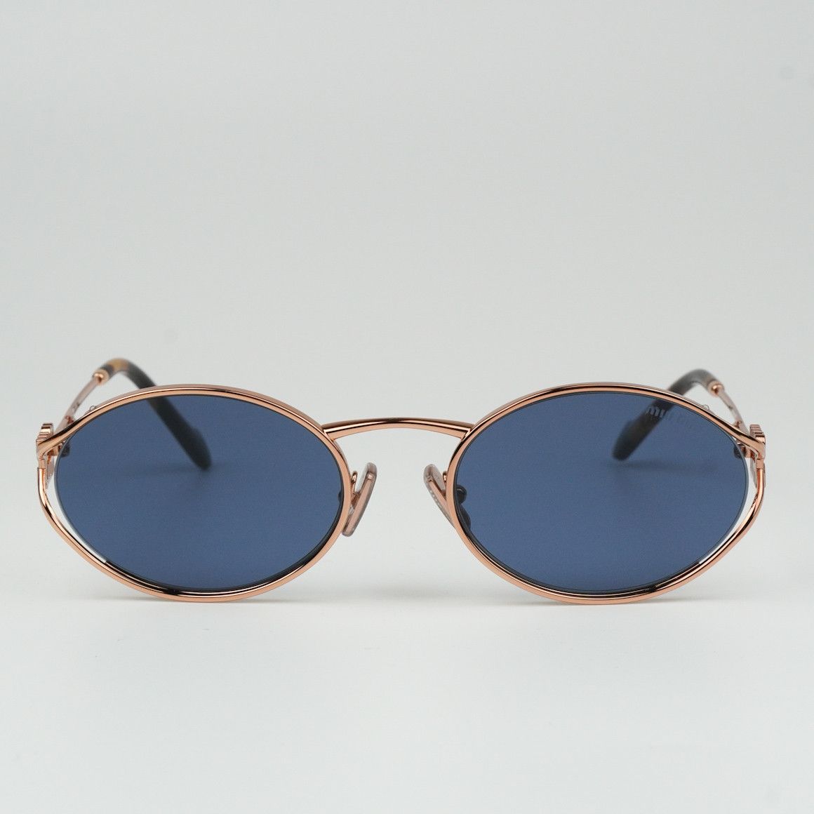 Miu Miu NEW Miu Miu MU52YS ZVF1V1 LOGO Oval Unisex Sunglasses Size ONE SIZE - 3 Thumbnail