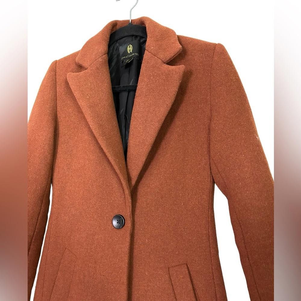 Designer House of Harlow 1960 l Brown Wool Blend Long Peacoat XS Size XS / US 0-2 / IT 36-38 - 3 Thumbnail