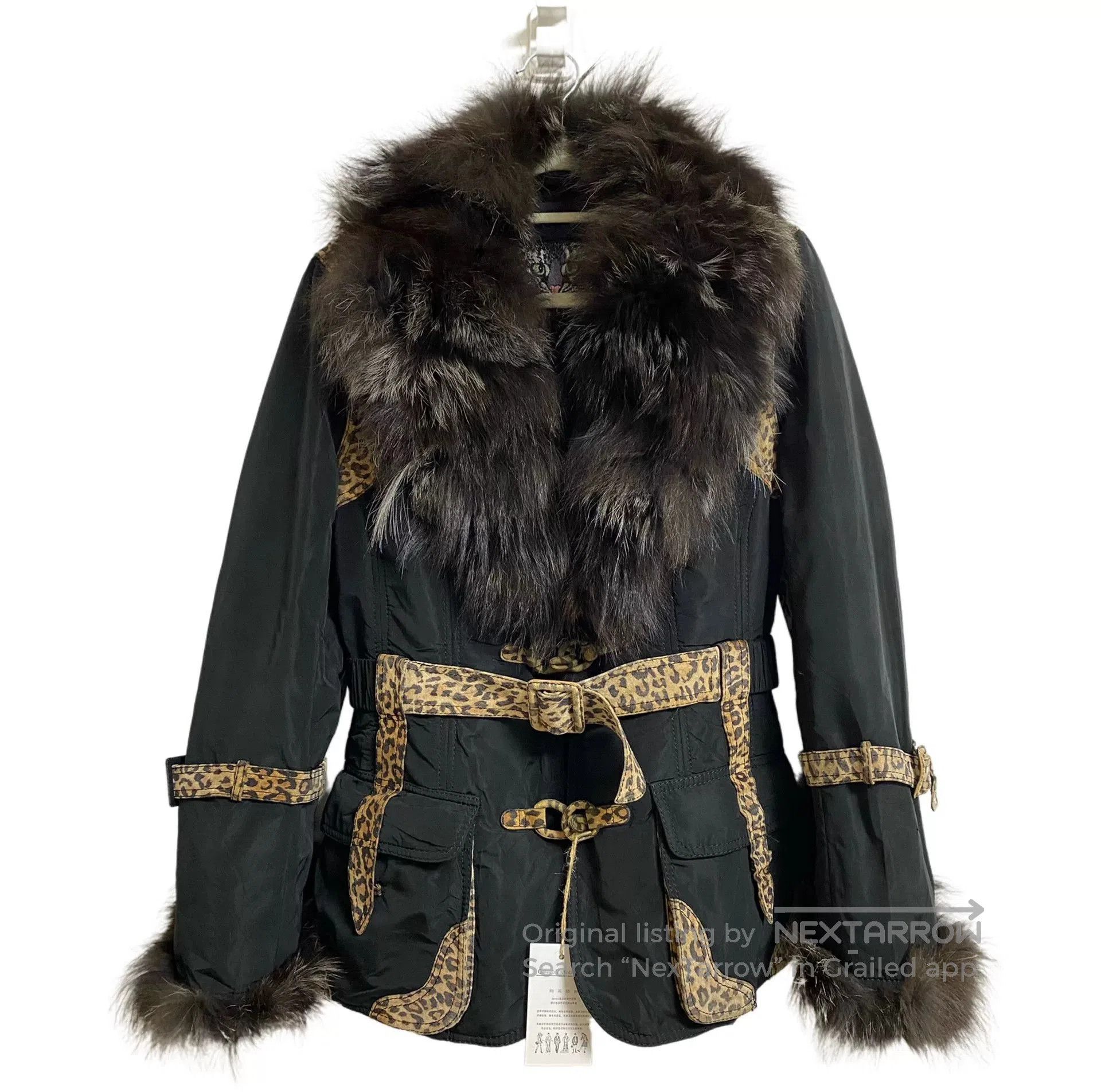 YITAI Italian Leopard Print Jacket with Leather Details. Size M / US 6-8 / IT 42-44 - 1 Thumbnail