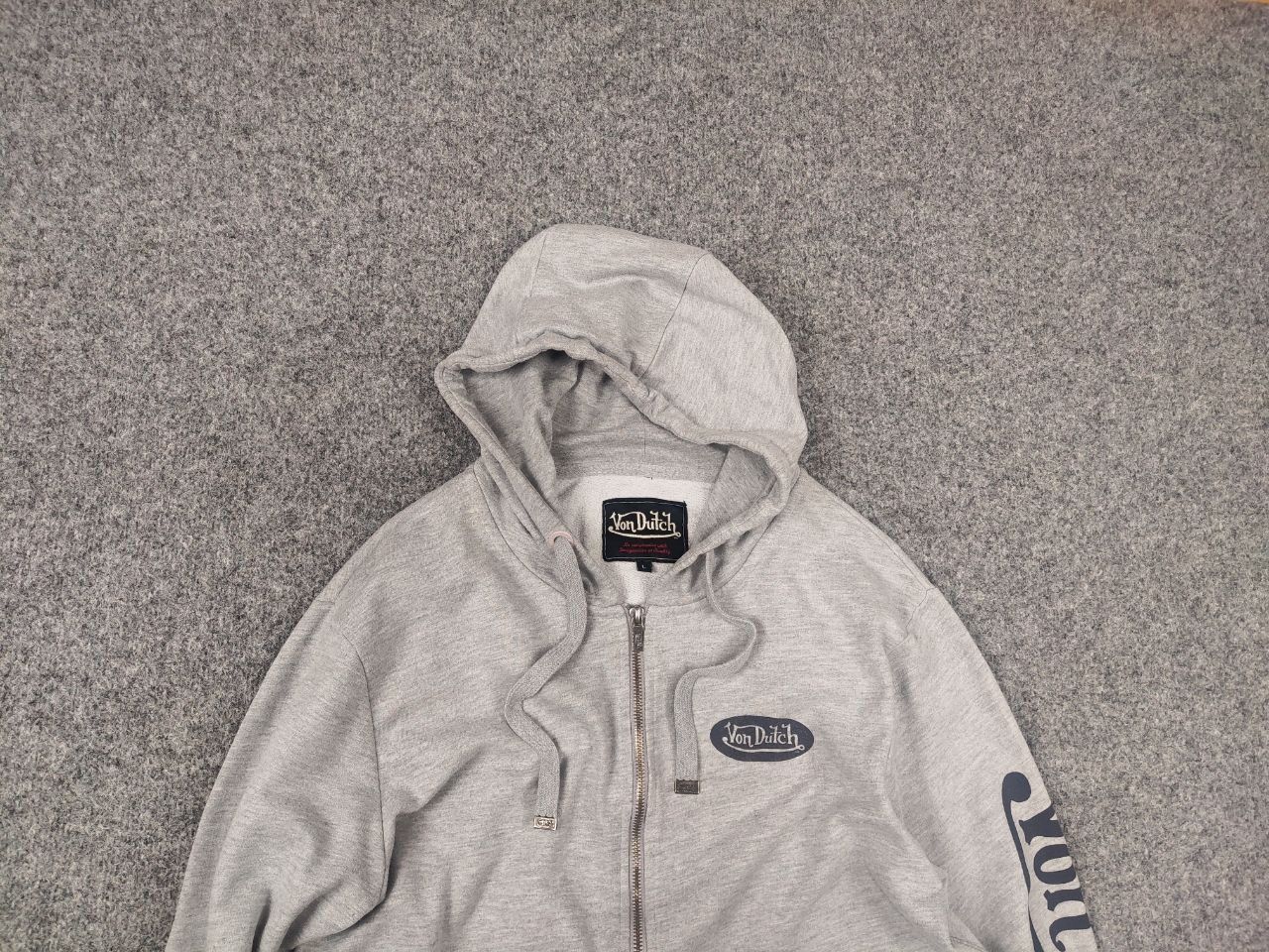 Von Dutch Von Dutch Vintage Gray Zip Hoodie Big sleeves Logo Y2K Style Size US L / EU 52-54 / 3 - 4 Thumbnail