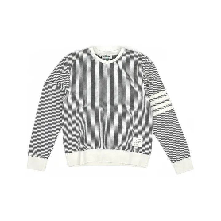 Thom Browne Thom Browne Classic Striped Crew Sweatshirt -2507 Size US M / EU 48-50 / 2 - 8 Thumbnail