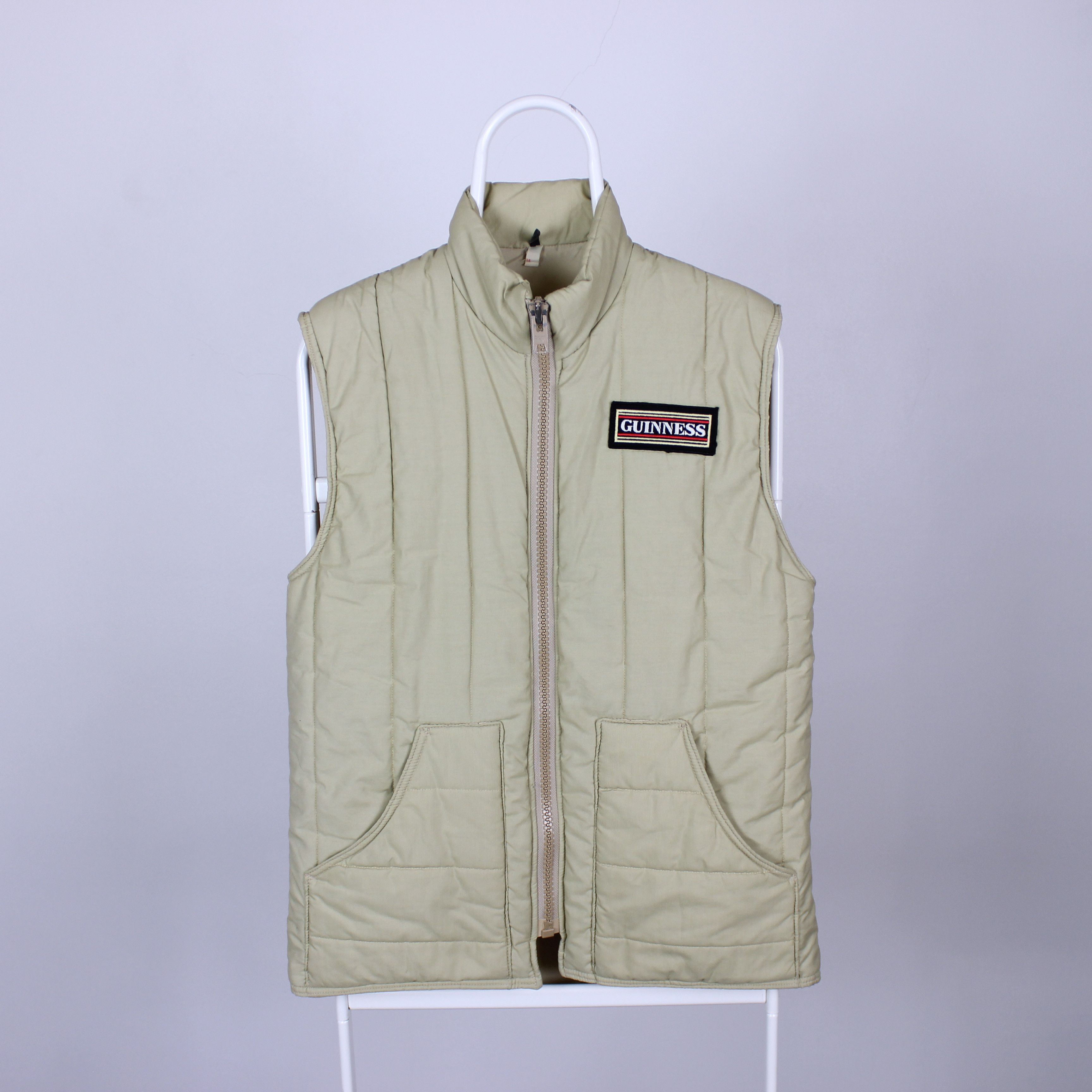 Vintage Guinness vest gilet S M Beige YKK Scottland Size US M / EU 48-50 / 2 - 2 Thumbnail