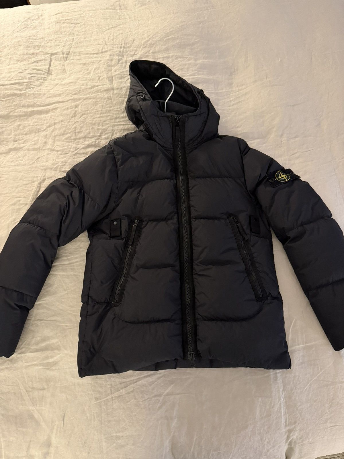Stone Island Stone Island Crinkle Reps NY Down Hooded Jacket – Black – M Size US M / EU 48-50 / 2 - 2 Thumbnail