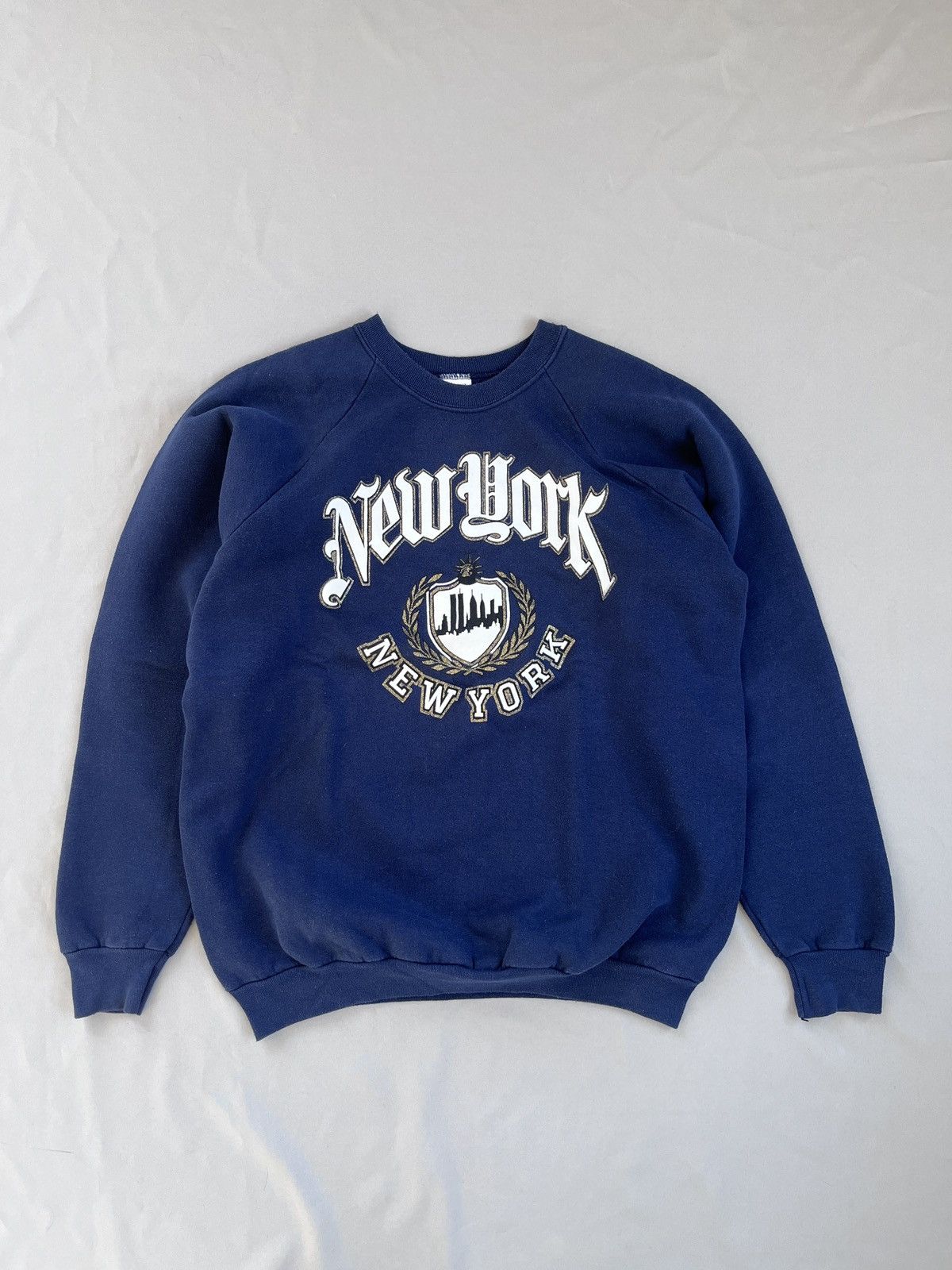 Vintage New York Vintage Made in USA Blue Heavy Sweatshirt Size US XL / EU 56 / 4 - 1 Thumbnail