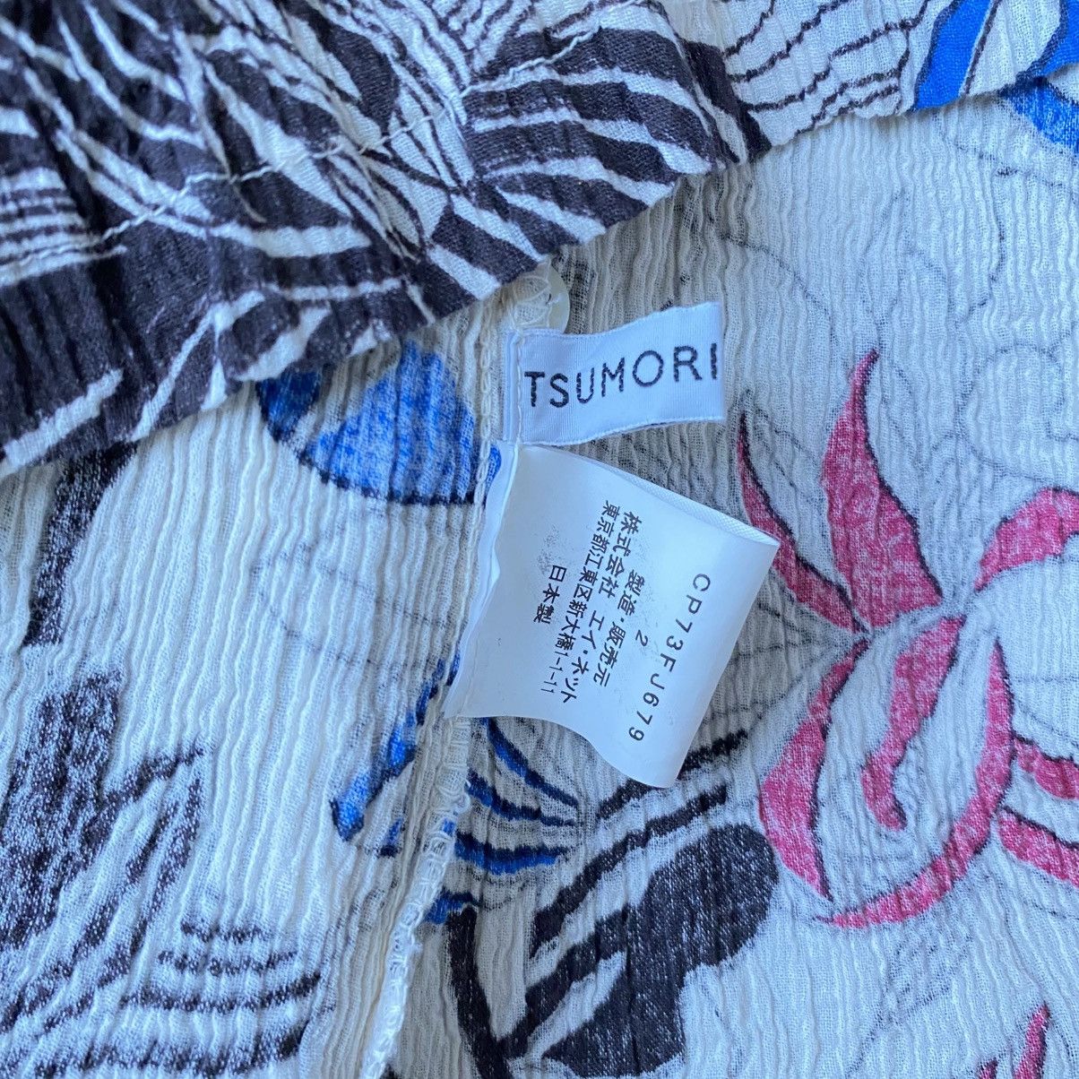 Tsumori Chisato TSUMORI CHISATO White Crinkled Floral Pleated Shirt Size XS / US 0-2 / IT 36-38 - 13 Thumbnail