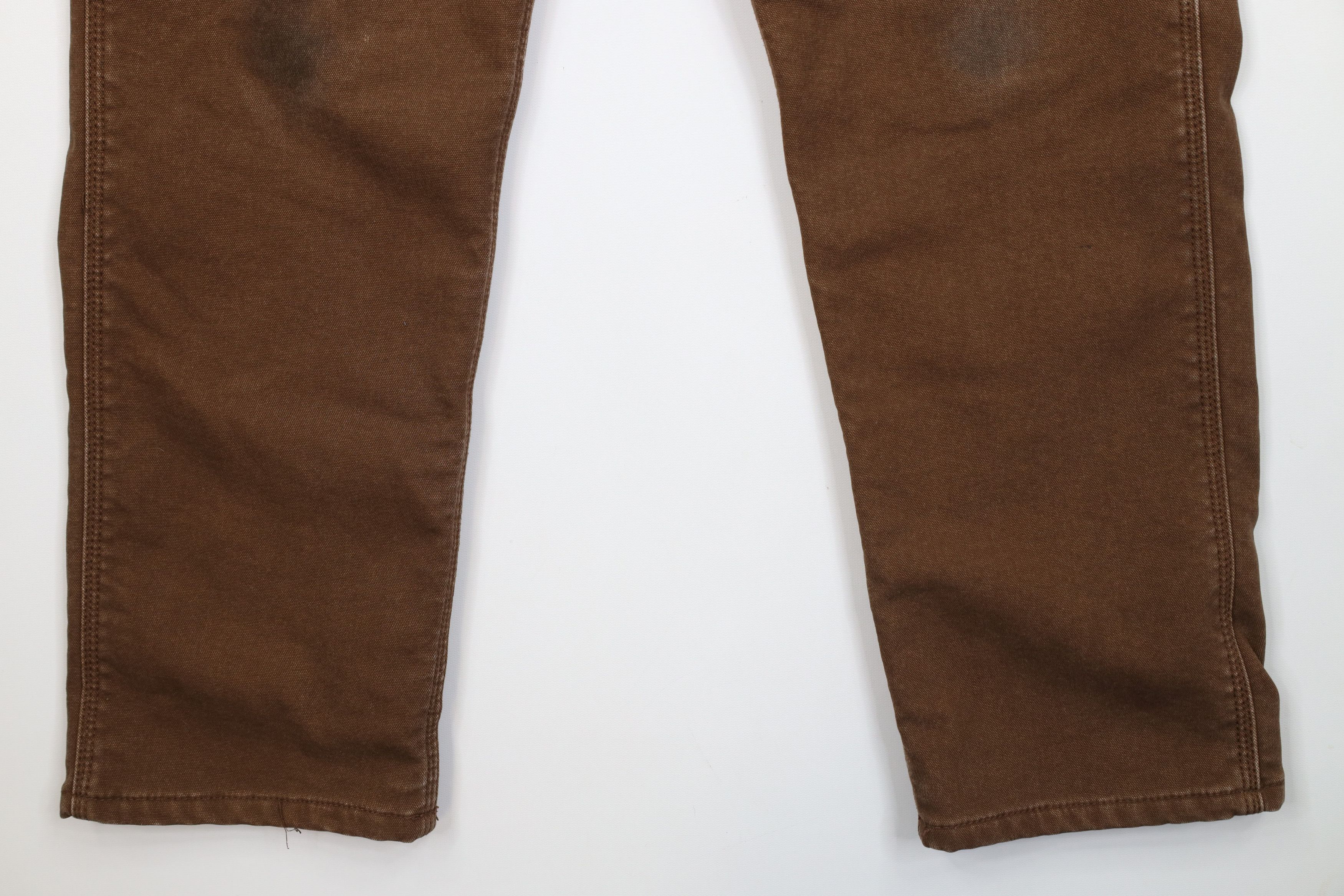 Vintage Vintage Streetwear Fleece Lined Canvas Dungaree Pants Brown Size US 36 / EU 52 - 5 Thumbnail