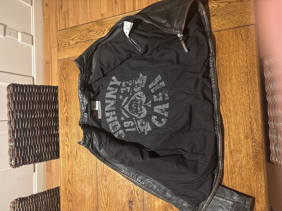 Gypsy Johnny Cash Gypsy Black Leather Jacket (XL) Size US XL / EU 56 / 4 - 6 Thumbnail