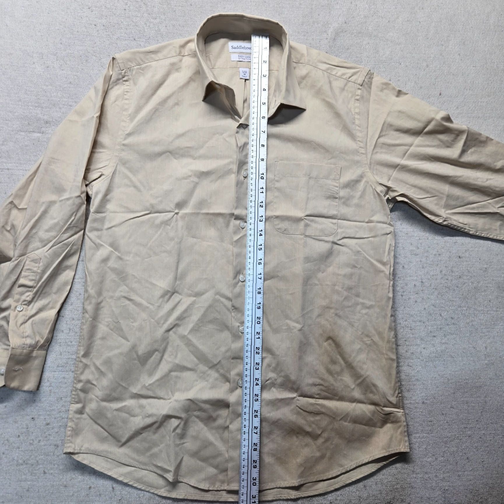 Vintage Saddlebred Shirt Mens Adult Size 15.5 Brown Button-Up Long Sleeve Cotton Classic Size US L / EU 52-54 / 3 - 6 Thumbnail